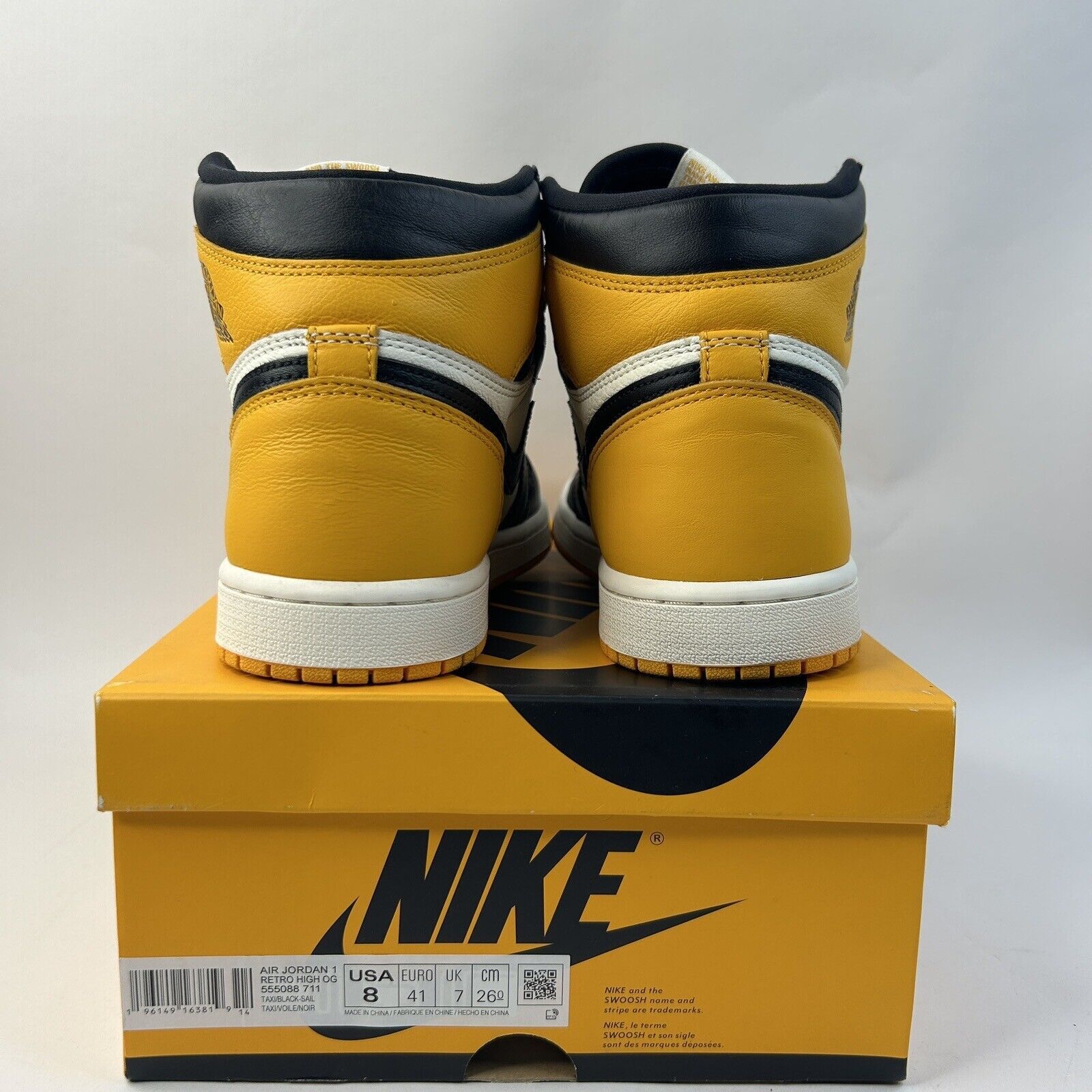 Nike Nike Air Jordan 1 Retro High OG “Yellow Toe/Taxi” 2024 Size US 8 / EU 41 - 5 Thumbnail