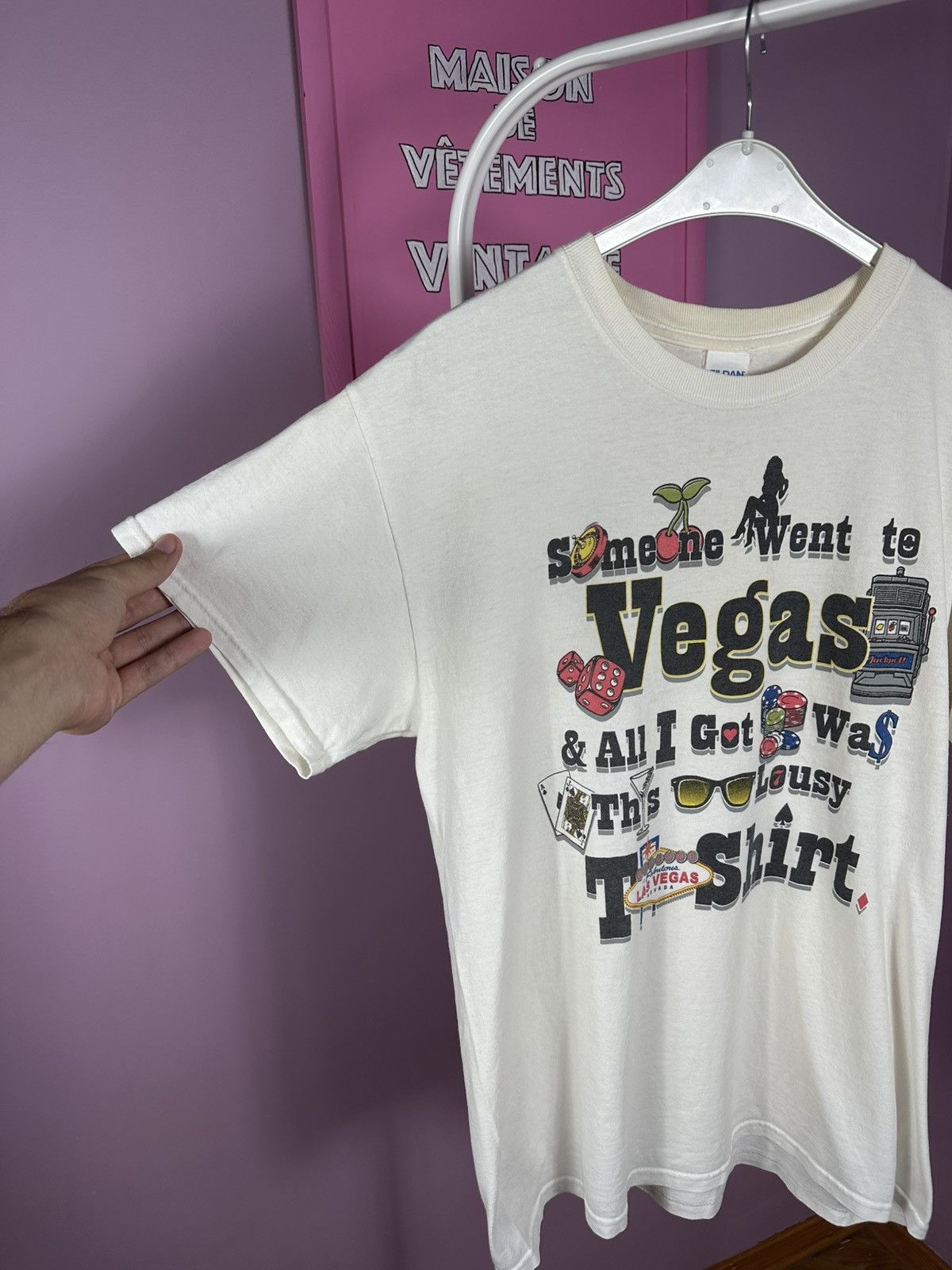 Gildan Las Vegas T Shirt Humor Distressed Vintage Printed Casino Size US M / EU 48-50 / 2 - 4 Thumbnail