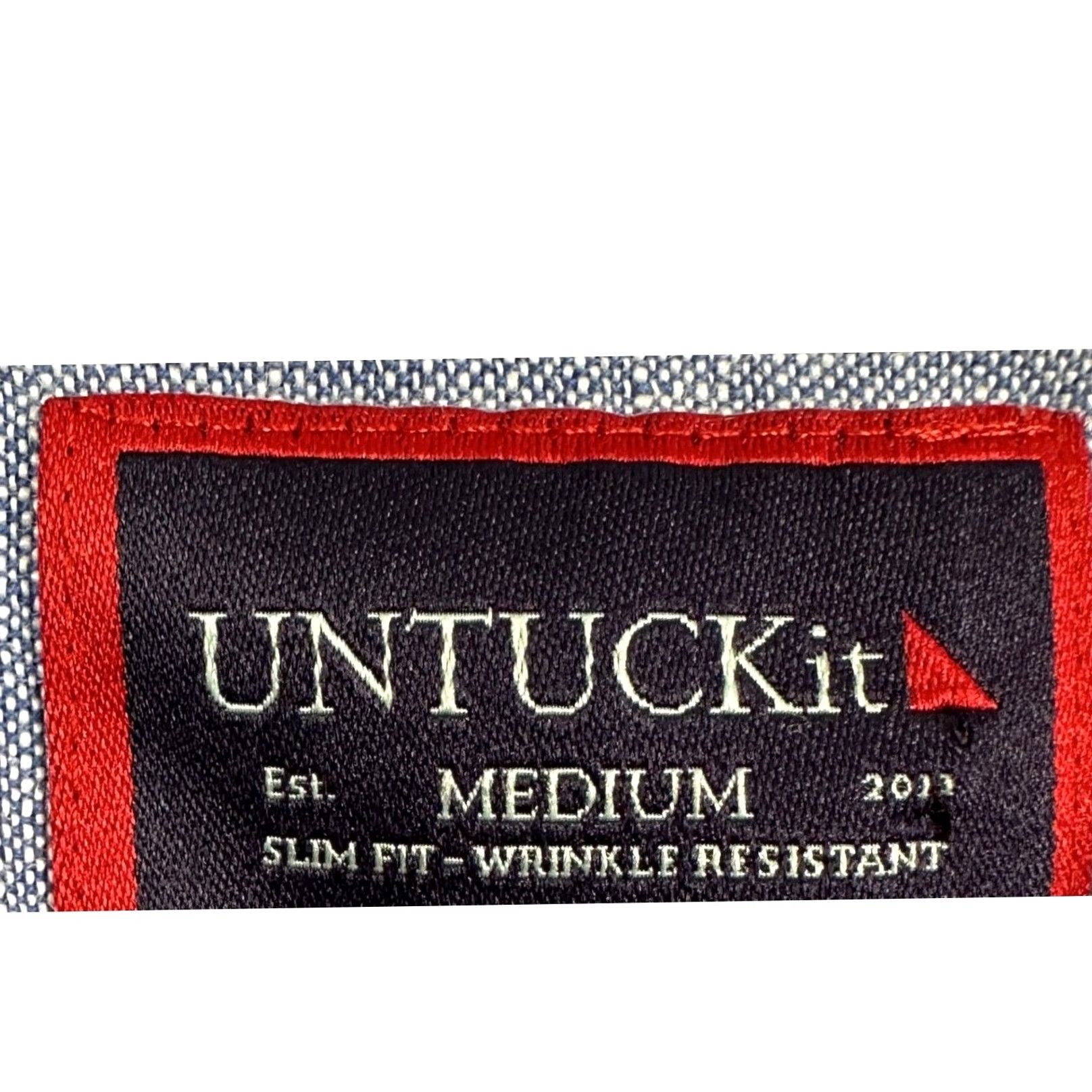 UNTUCKit UNTUCKit Button-Up Shirt 100% Linen Mens Medium Blue Long Sleeve Outdoor Casual Shirt Mens Measurements 41x27 Breathable Collared Navy/Blue Size US M / EU 48-50 / 2 - 4 Thumbnail