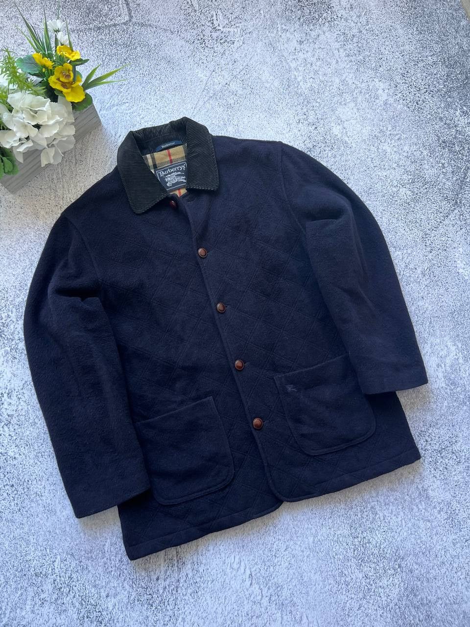 Burberry × Designer × Vintage Burberry london wool/lana mens coat jacket 90s Size US L / EU 52-54 / 3 - 11 Thumbnail