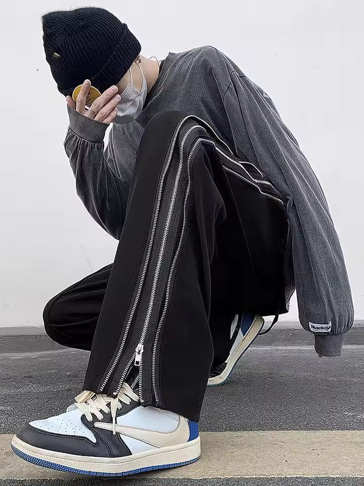 Japanese Brand Streetwear Loose Fit Stripe Lampas Y2K Sweatpants Size US 30 / EU 46 - 5 Thumbnail