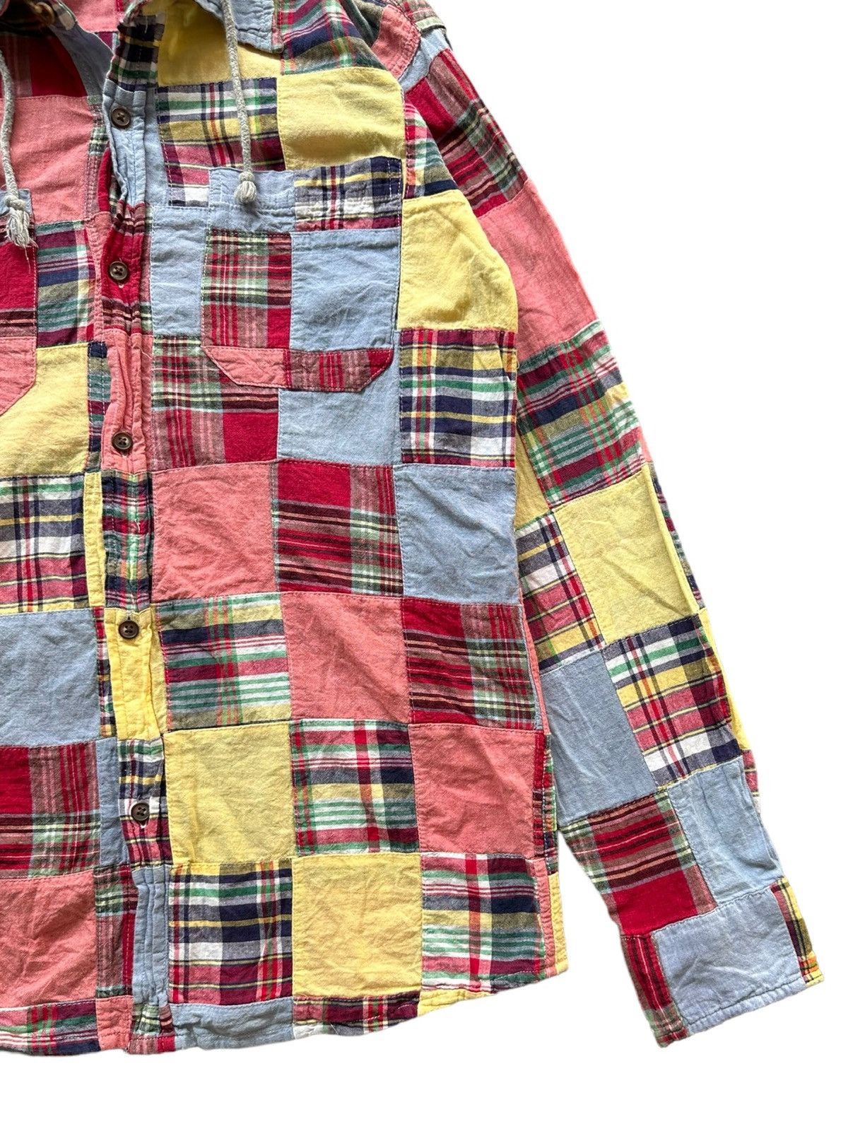 Japanese Brand 2000's Power to The People ( PTTP ) madras patchwork shirt Size US M / EU 48-50 / 2 - 5 Thumbnail