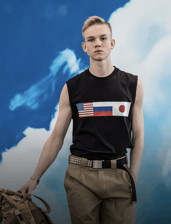 Gosha Rubchinskiy Gosha Rubchinskiy Sleeveless Flag T-Shirt (Grey) Size US M / EU 48-50 / 2 - 2 Thumbnail