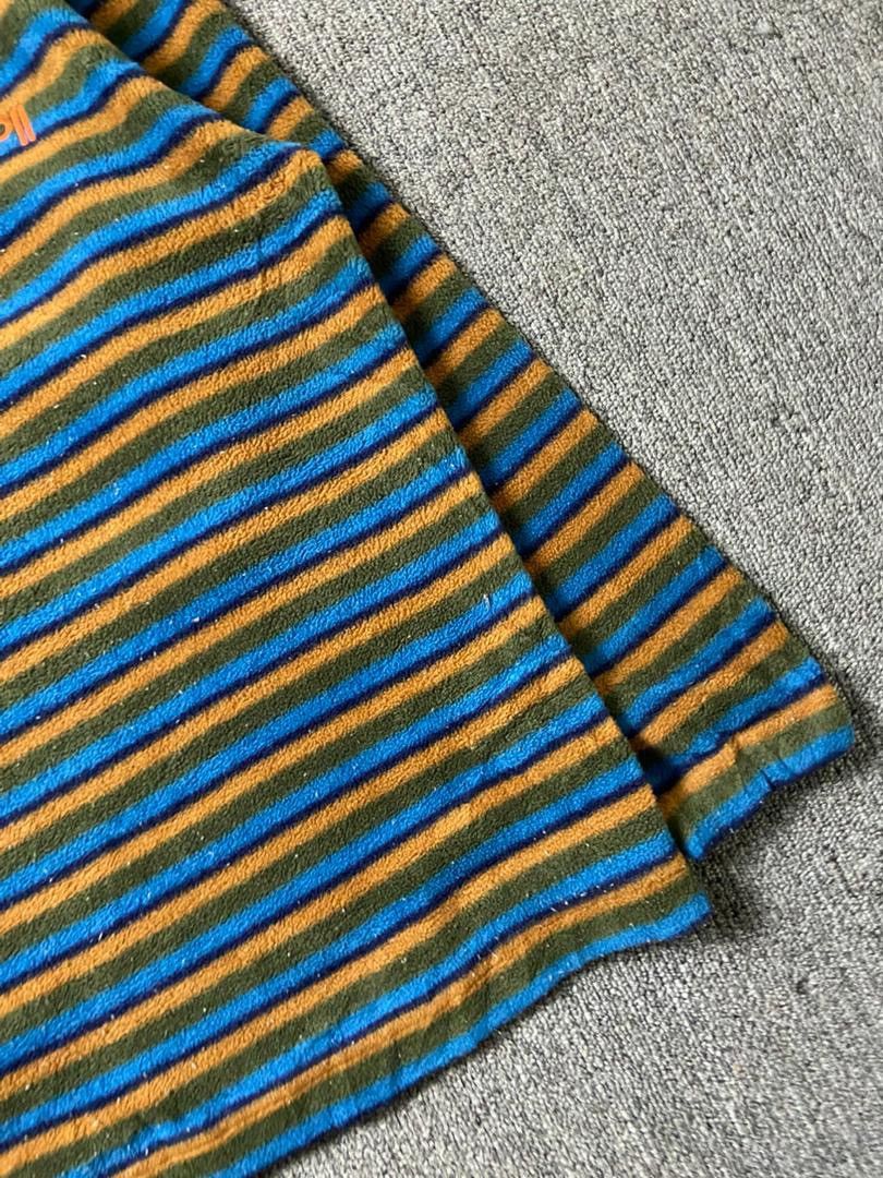 Japanese Brand Vintage APPI Half Zipper Stripes Fleece Pullover (194) Size US L / EU 52-54 / 3 - 7 Thumbnail