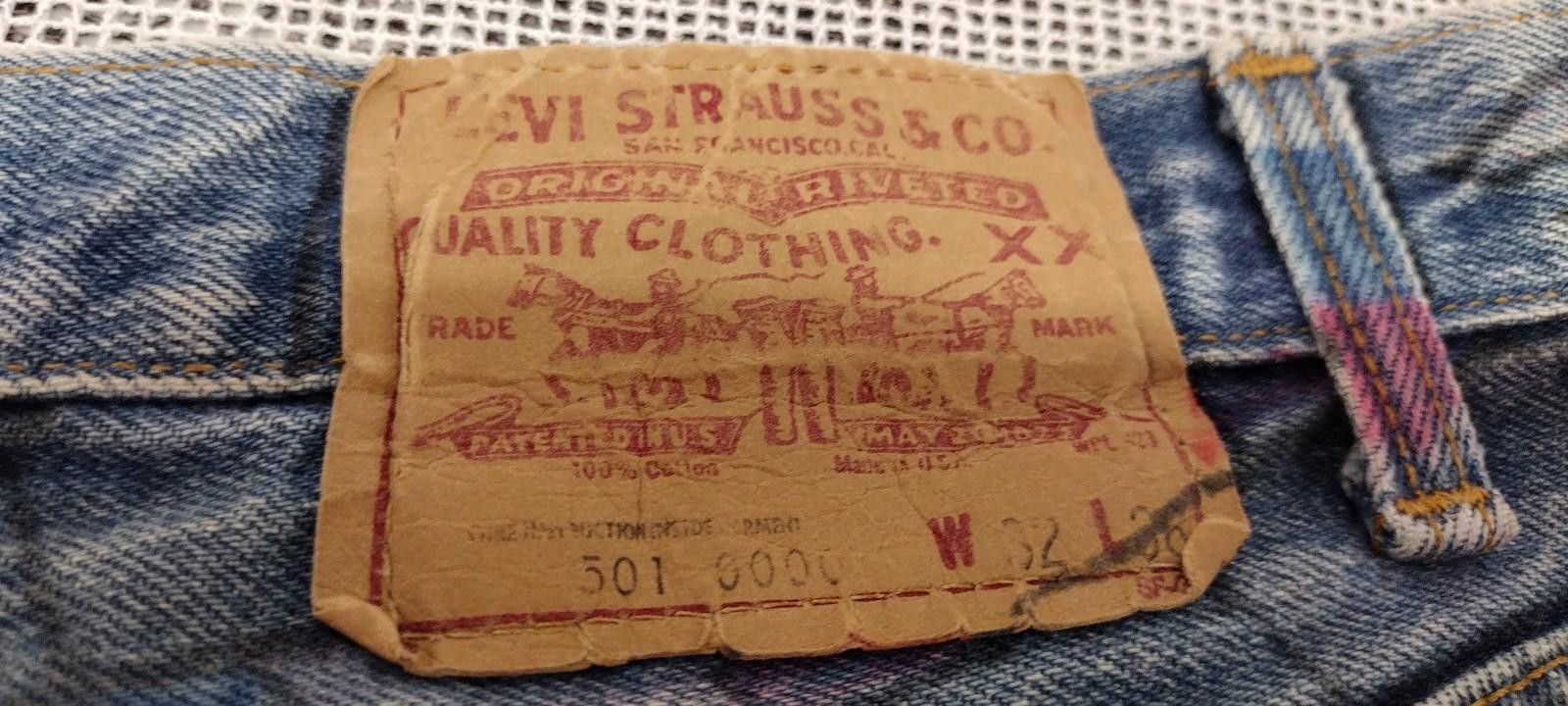 Levi's Levis Denim 90s 501 0000 y2k RARE hand drawn rock bands 32 Size US 32 / EU 48 - 4 Thumbnail