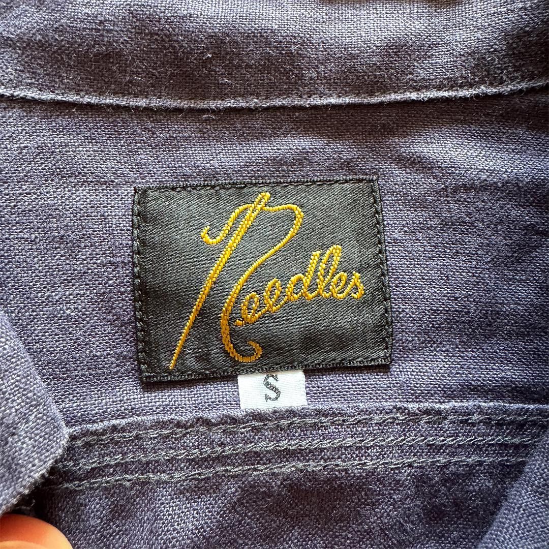Needles Needles Purple Long Sleeve Linen Button Up Shirt (S) Size US S / EU 44-46 / 1 - 2 Thumbnail
