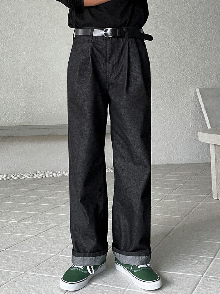 Japanese Brand Retro high street straight leg wide leg casual jeans Size US 32 / EU 48 - 4 Thumbnail