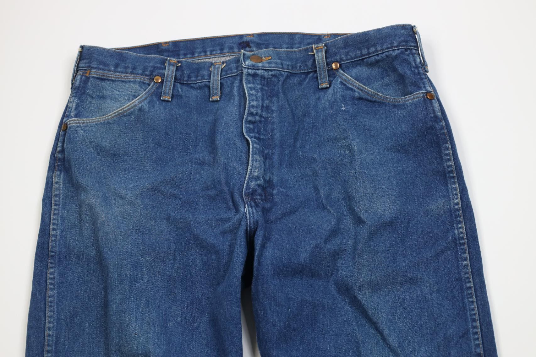 Wrangler Vintage 70s 80s Wrangler Flared Bootcut Denim Jeans USA Size US 38 / EU 54 - 2 Thumbnail