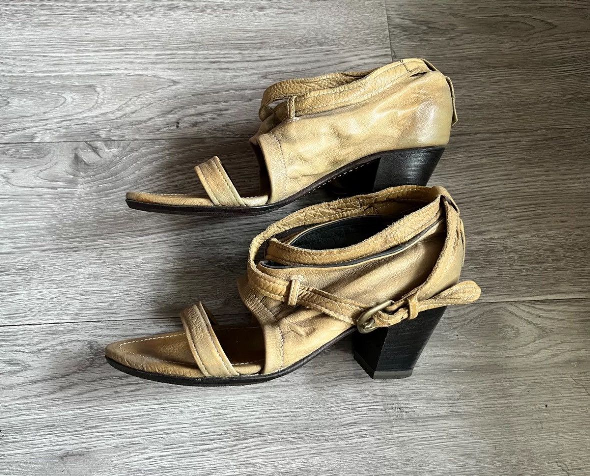 Japanese Brand × Maison MIHARA YASUHIRO mihara yasuhiro distressed leather strap sandals Size US 6 / IT 36 - 3 Thumbnail