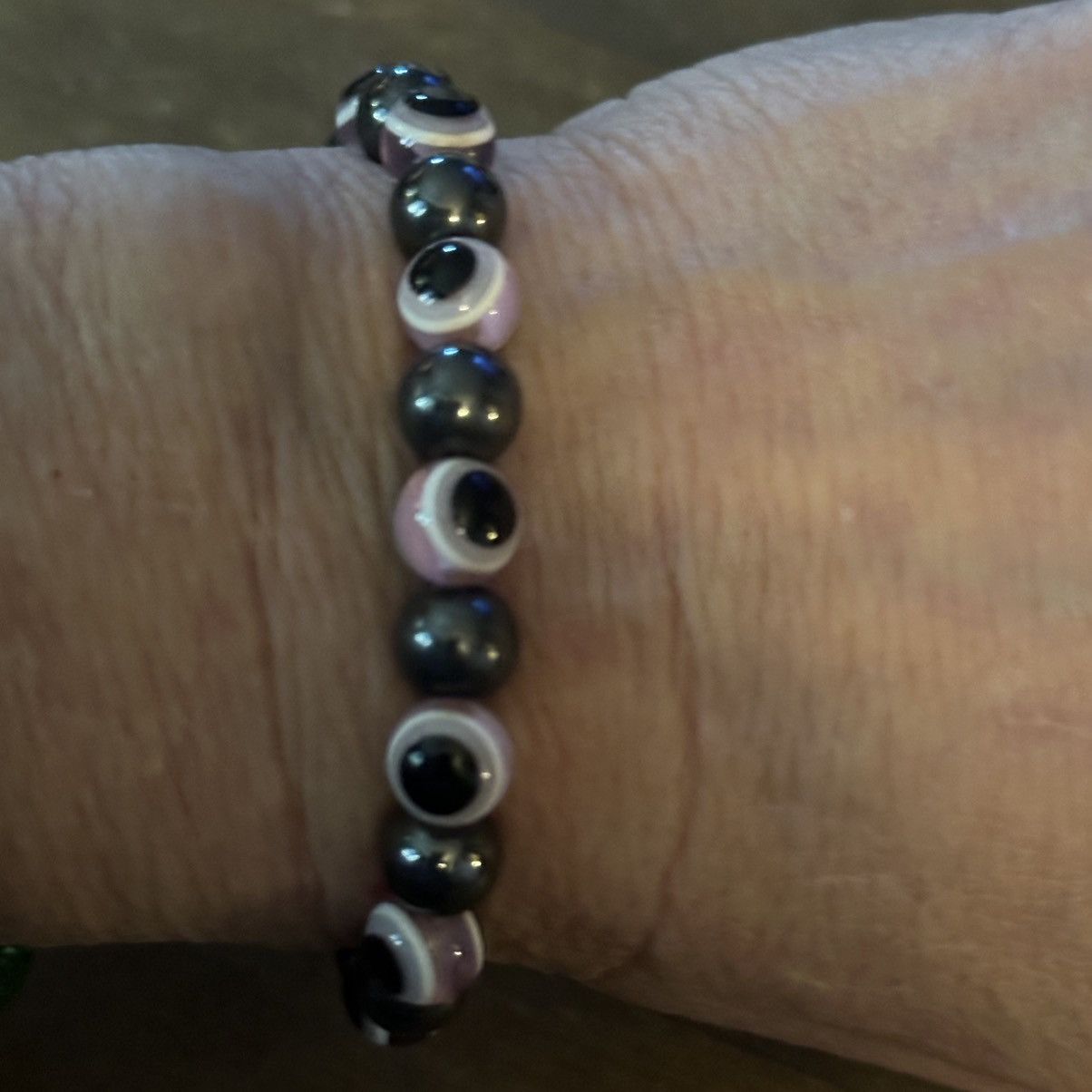 Other Hematite evil eye bead stretch bracelet Size ONE SIZE - 2 Thumbnail