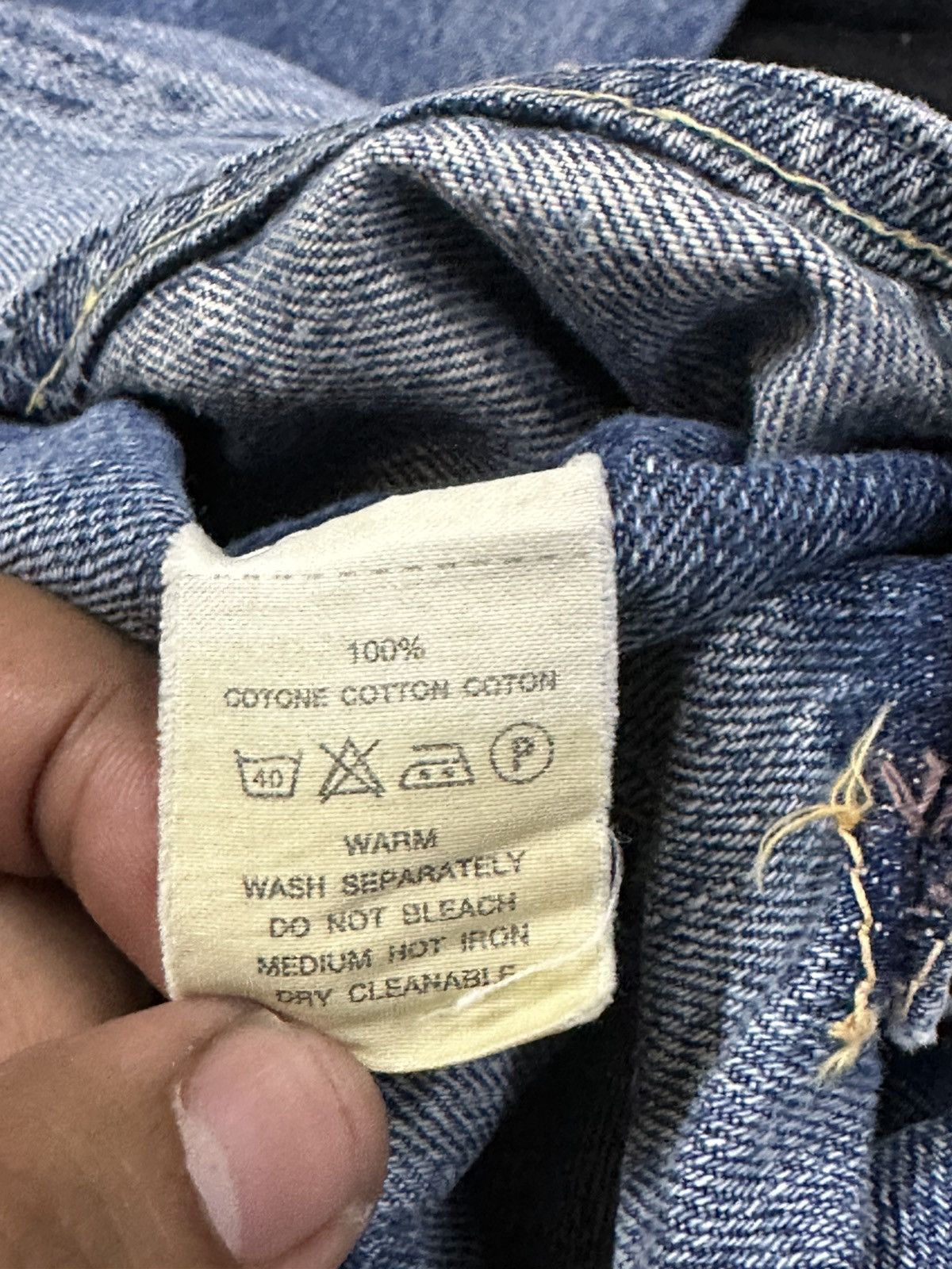 Kapital Vintage Kapital Selvedge Button Fly Faded Whiskers Denim Size US 30 / EU 46 - 11 Thumbnail