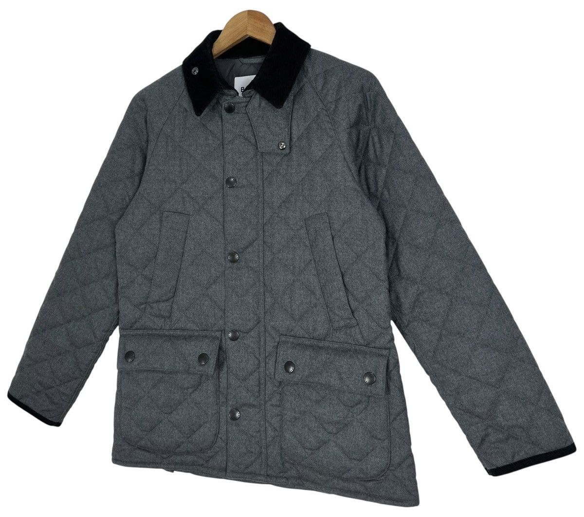 Barbour Barbour Wool Quilted Jacket Grey Corduroy Collar Coat Size US M / EU 48-50 / 2 - 4 Thumbnail