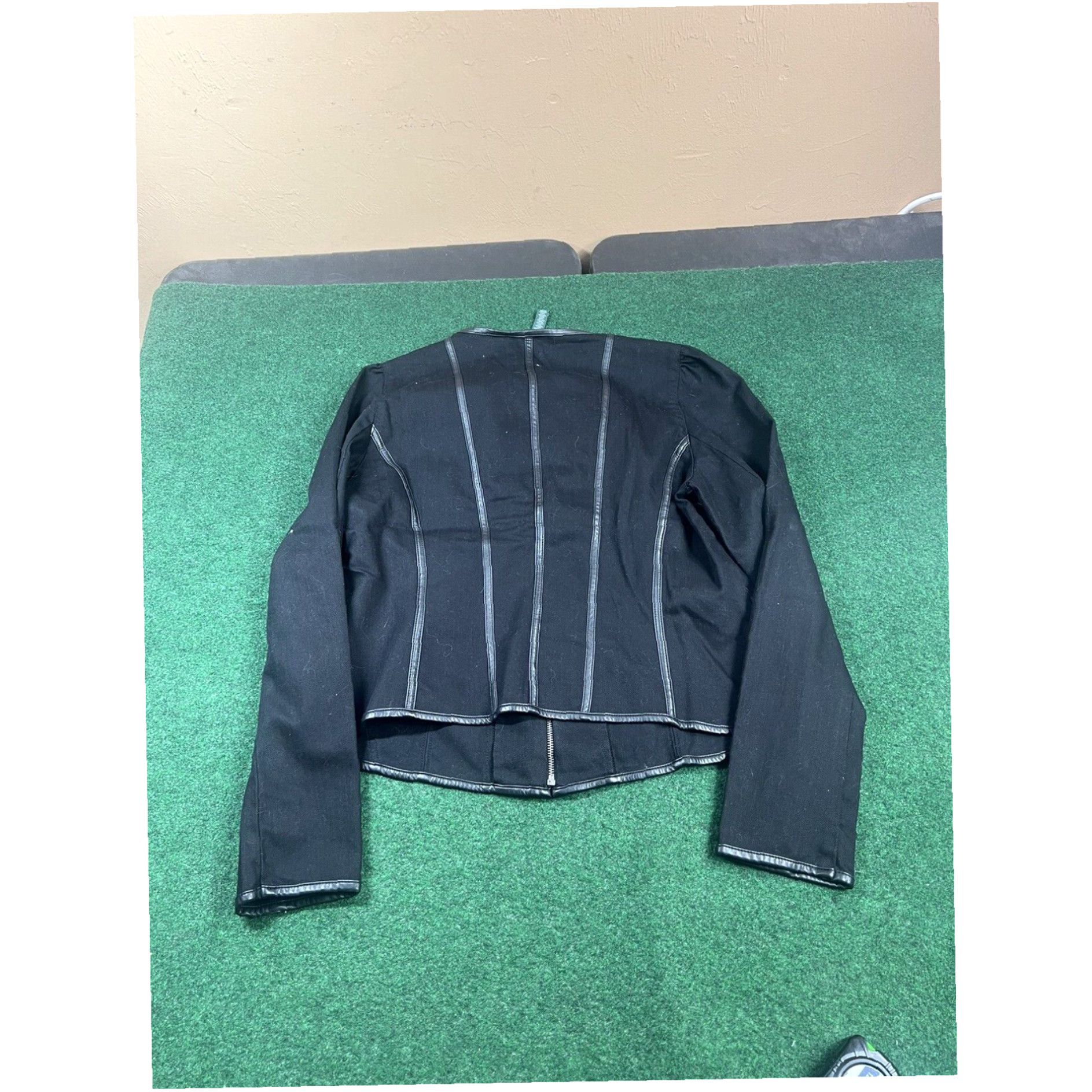 CO LRL Ralph Lauren Jeans Co Equestrian Denim Jacket Size Large Black 14 Zip Up Size 36" / US 14 / IT 50 - 8 Thumbnail