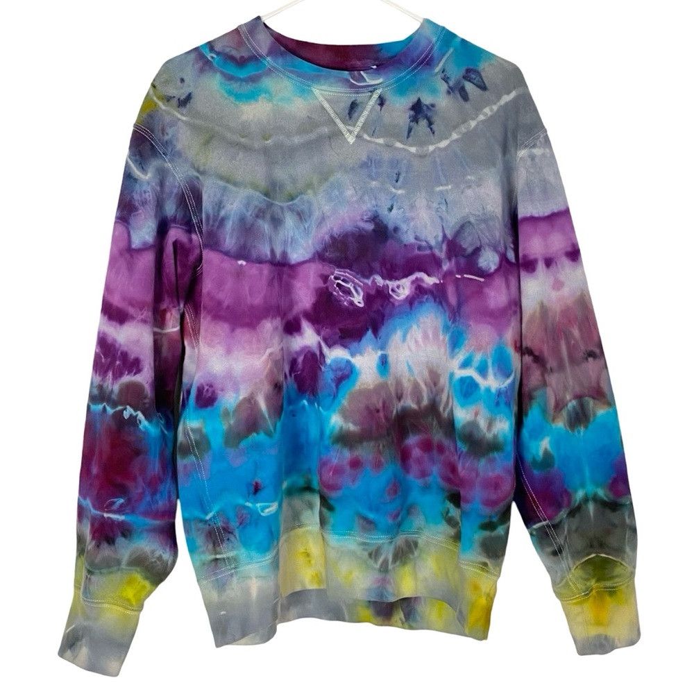 Handmade Geode Tie Dye Sweatshirt Pullover Mens Large Unise