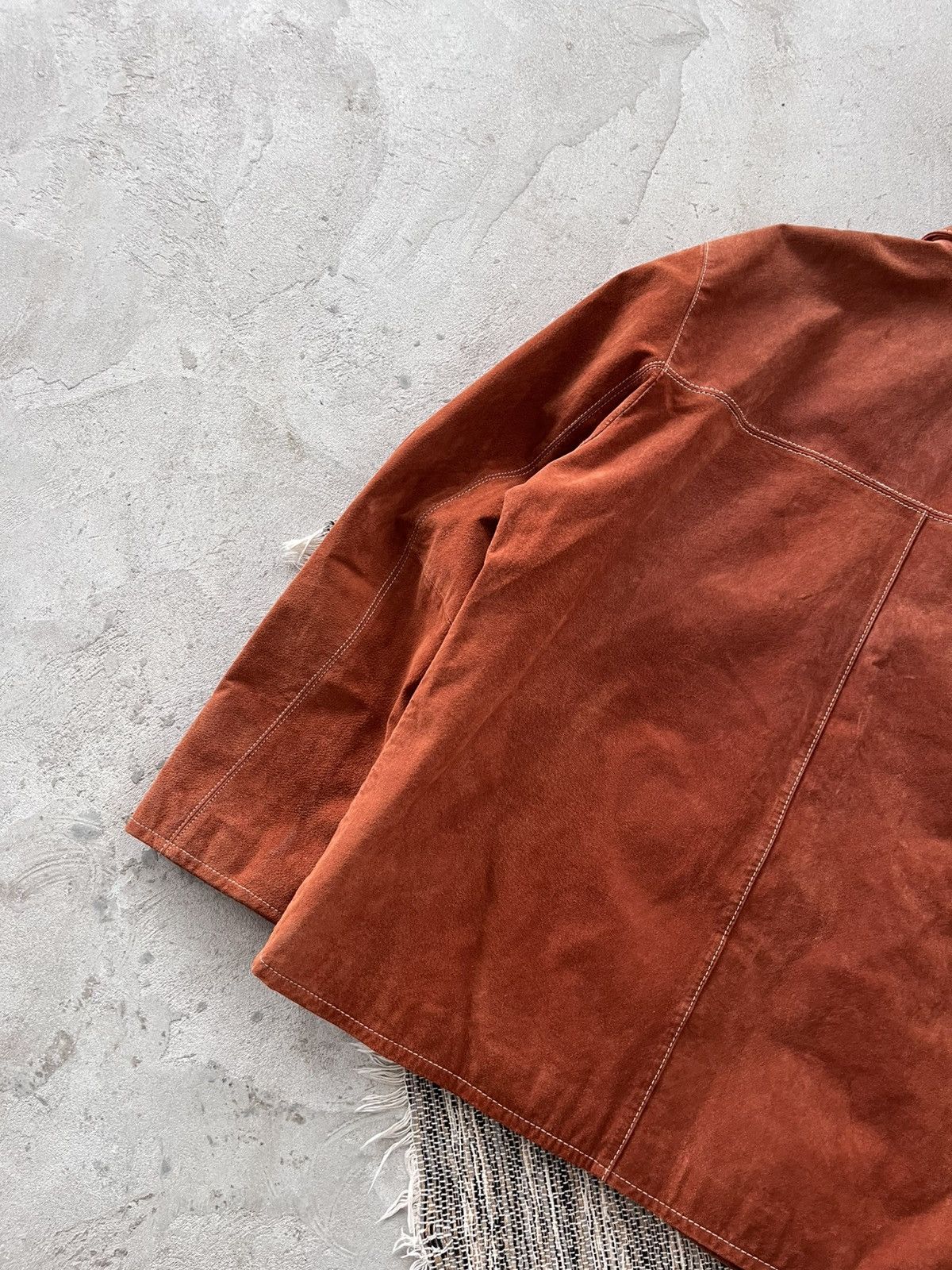 Genuine Leather Vintage Avantgarde Brown Orange Leather Coach Jacket Y2K Size US XL / EU 56 / 4 - 11 Thumbnail