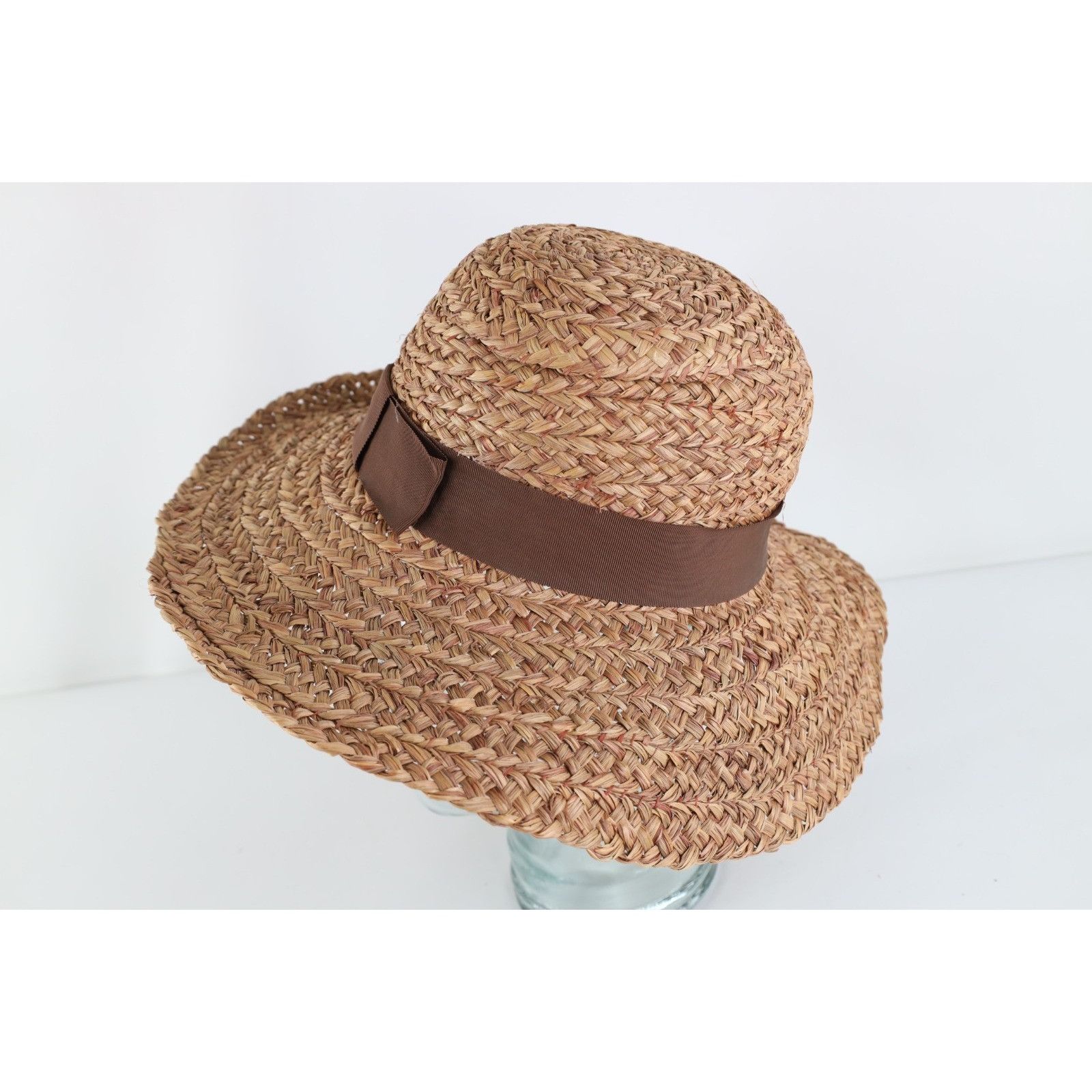 Vintage Vintage 80s 90s Boho Chic Wide Brim Raffia Straw Sun Hat Size ONE SIZE - 2 Thumbnail