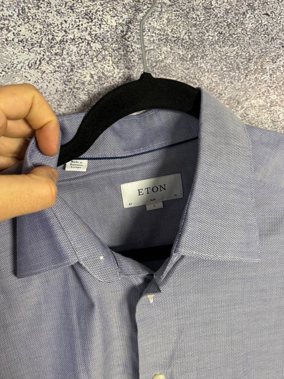 Eton Eton York Slim Formal Shirt Men's Large Button Up Cutaway Size US L / EU 52-54 / 3 - 10 Thumbnail