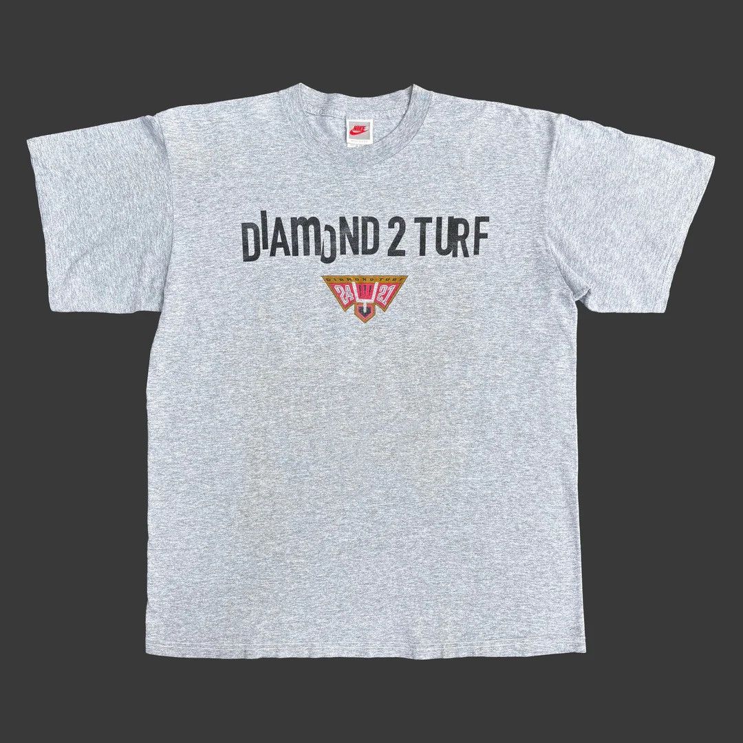 Nike Nike Deion Sanders 1990 90s Vintage USA Made Diamond T-Shirt Size US XL / EU 56 / 4 - 2 Thumbnail