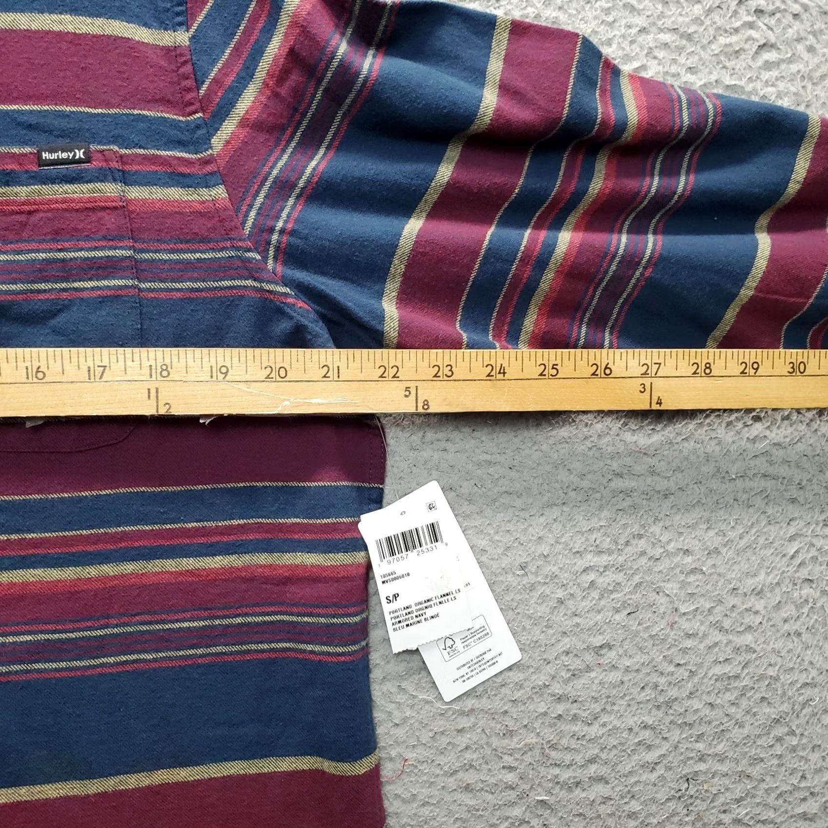 Hurley Hurley Flannel Shirt Men Small Multicolor Striped Long Sleeve Collared Button-Up Size US S / EU 44-46 / 1 - 4 Thumbnail