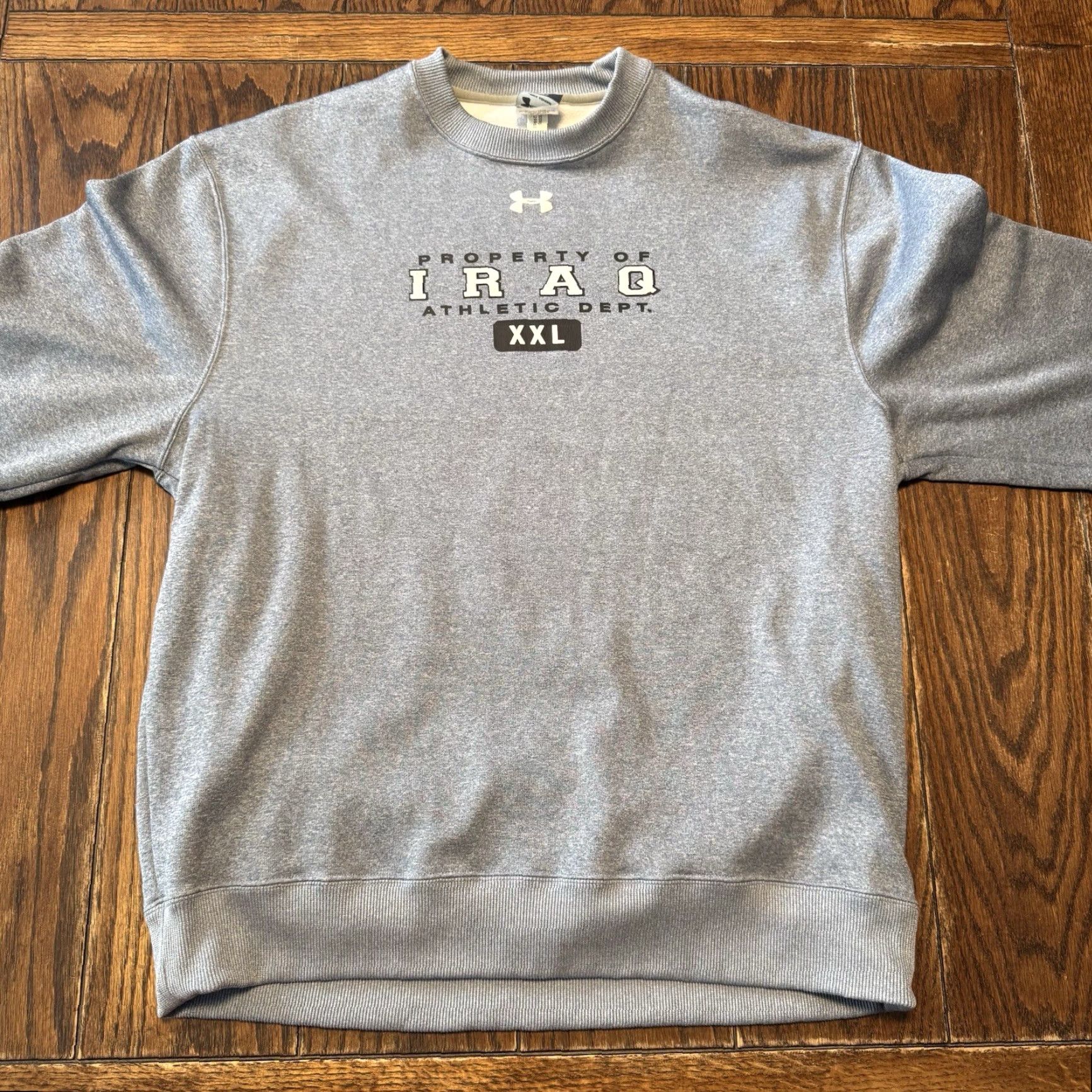 Under Armour Under Armour Sweatshirt Mens Blue Medium Property Of Iraq Athletic Department Size US M / EU 48-50 / 2 - 2 Thumbnail