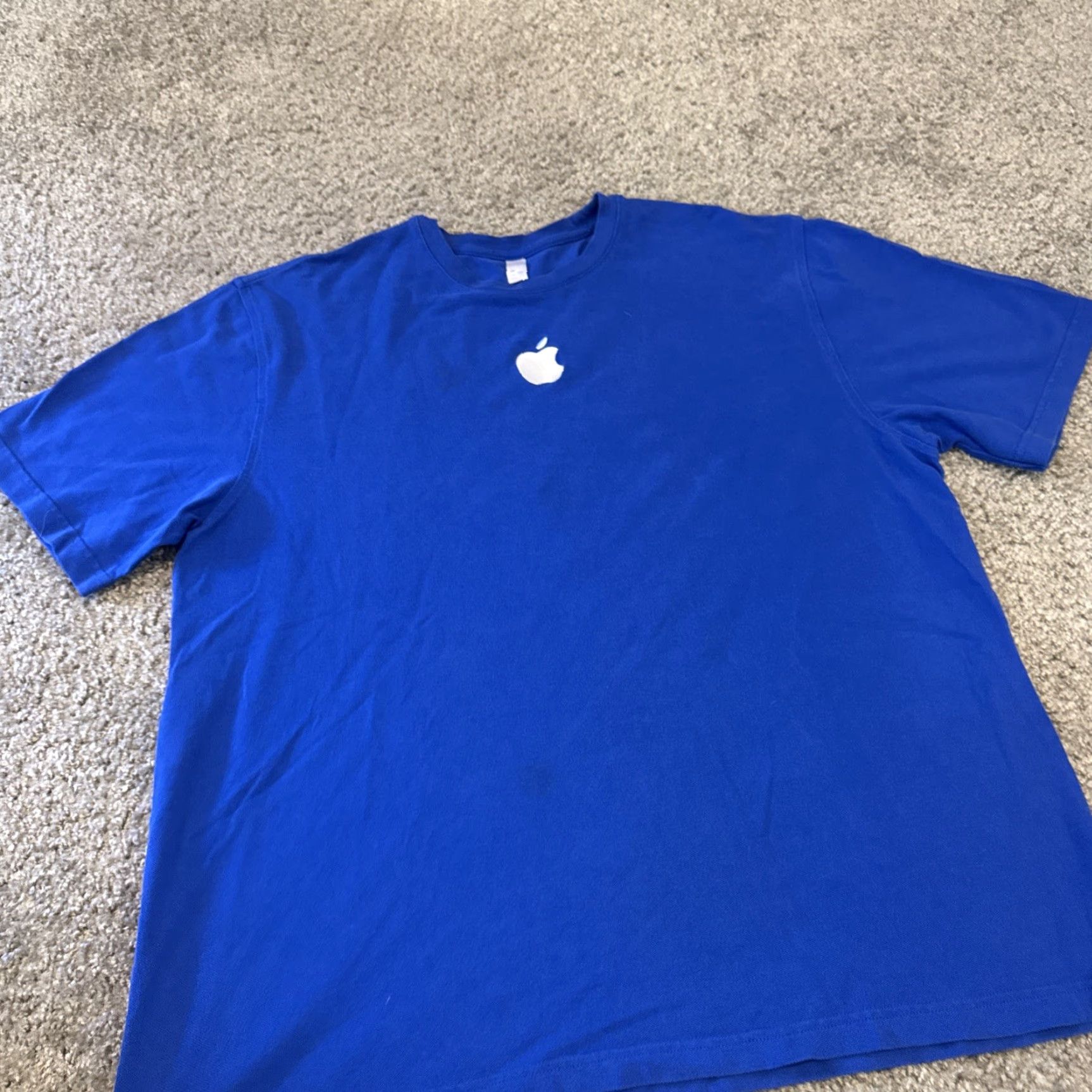 Logo 7 VINTAGE Apple Store Employee Blue Embroidered Center Logo T-Shirt 2XL Mens Regular Size US XXL / EU 58 / 5 - 5 Thumbnail