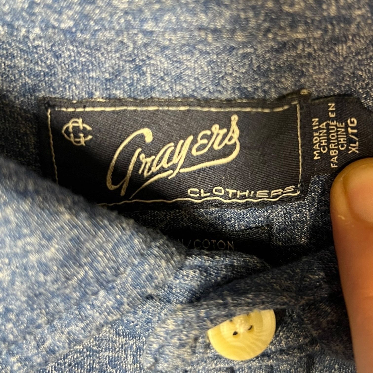 Grayers Grayers Clothiers Men’s XL Blue Polo Shirt Size US XL / EU 56 / 4 - 3 Thumbnail