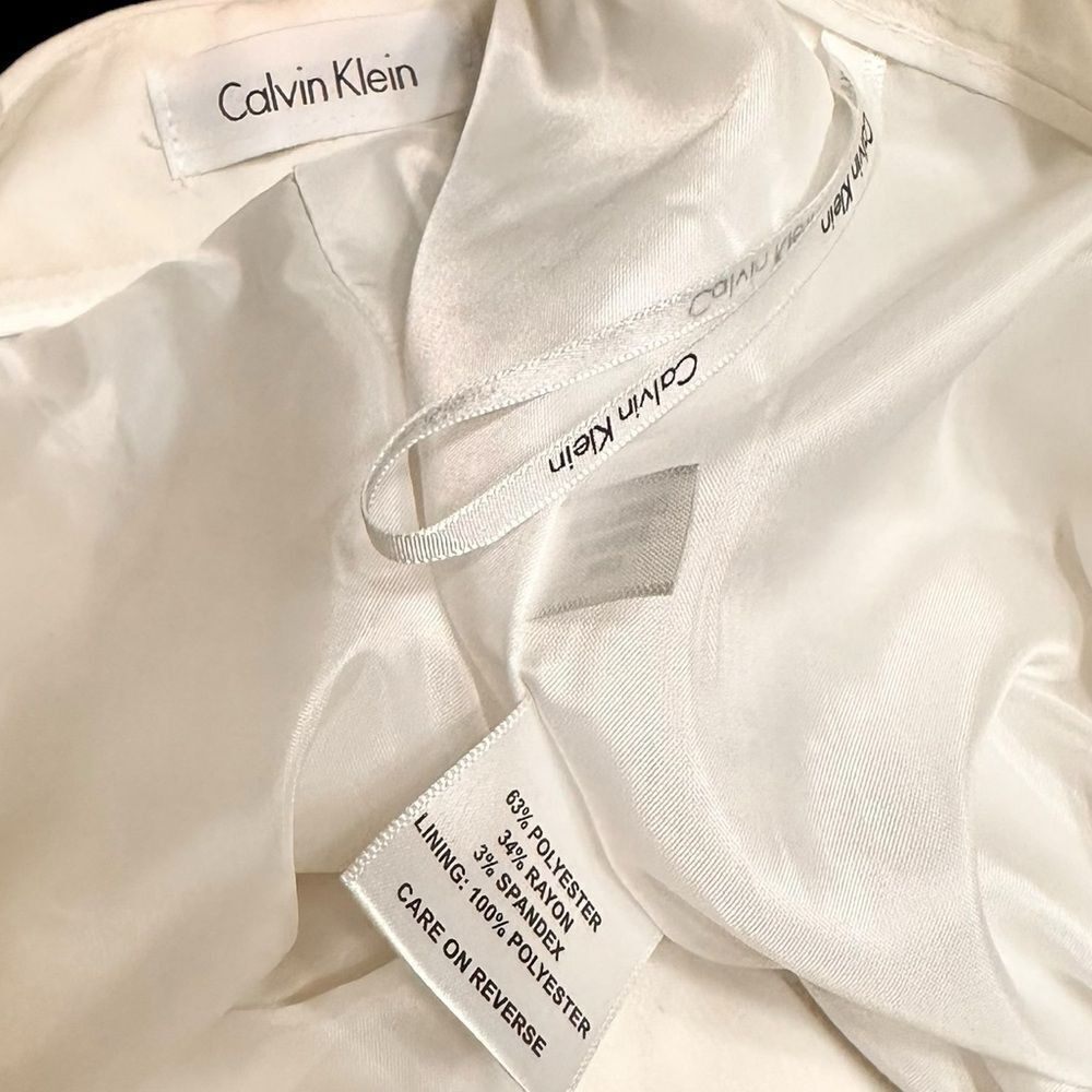 Calvin Klein Calvin Klein Wide leg fully lined high waist tailored ivory Size 29" - 13 Thumbnail