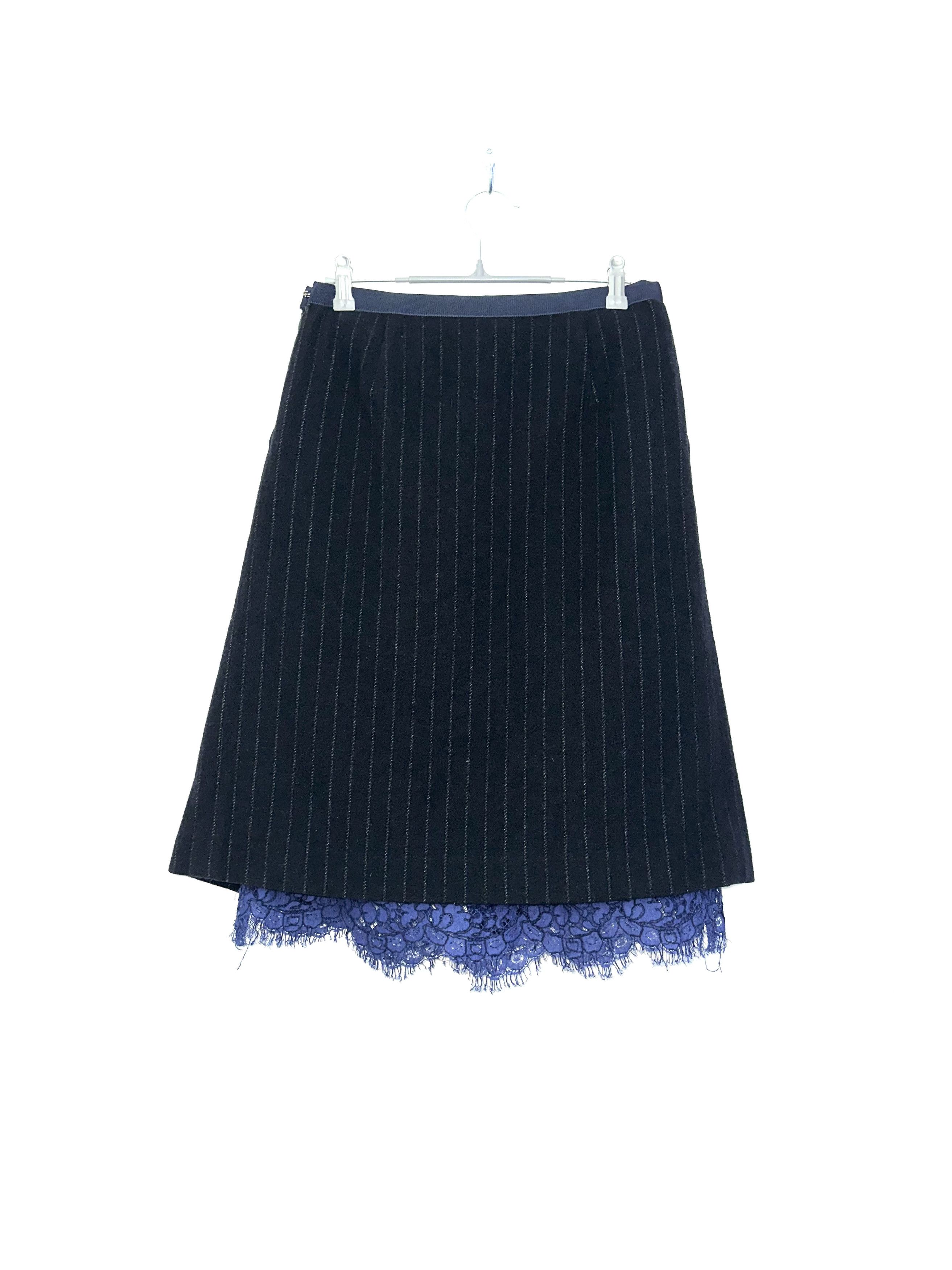 Sacai SACAI DECONSTUCTED LACE WOOL SKIRT Size 33" - 1 Thumbnail