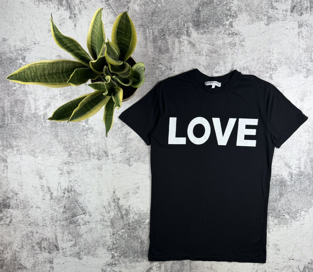 Katharine Hamnett London Katharine E Hamnett Love Men’s Small Black Organic Cotton T Shirt Tee Jersey Size US S / EU 44-46 / 1 - 1 Thumbnail