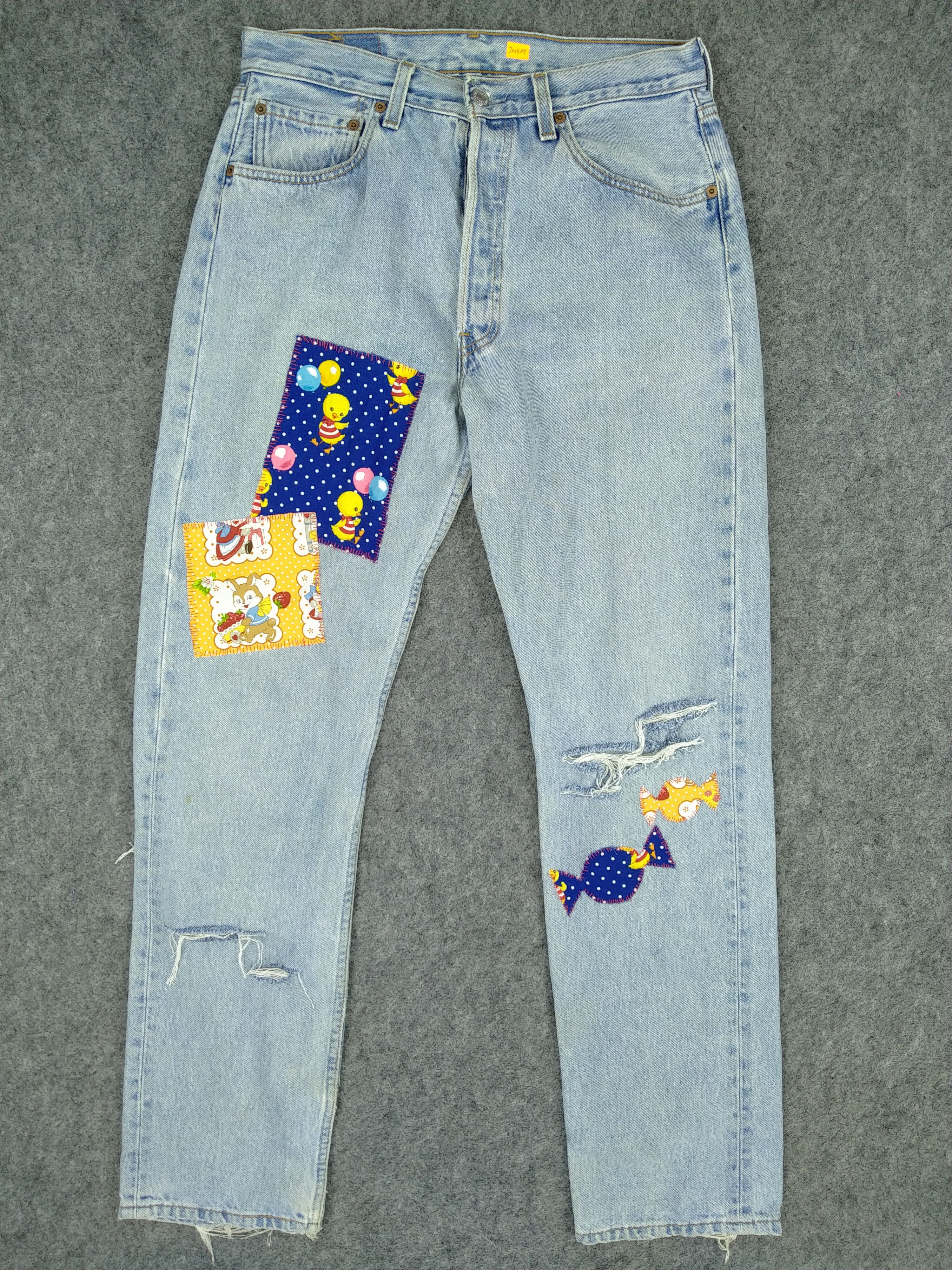 Levi's Light Wash Vintage Levi's 501 Patchwork USA Denim -JN509 Size US 31 - 1 Thumbnail
