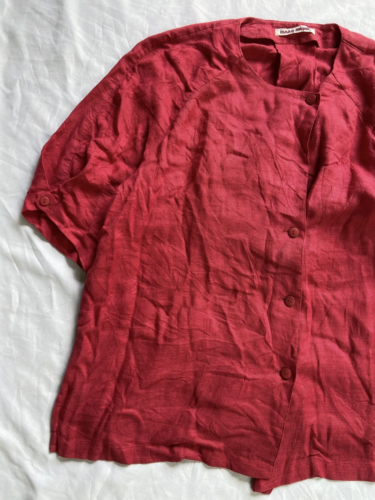 Issey Miyake 1990S ISSEY MIYAKE BLOUSE RED COLOUR Size M / US 6-8 / IT 42-44 - 3 Thumbnail