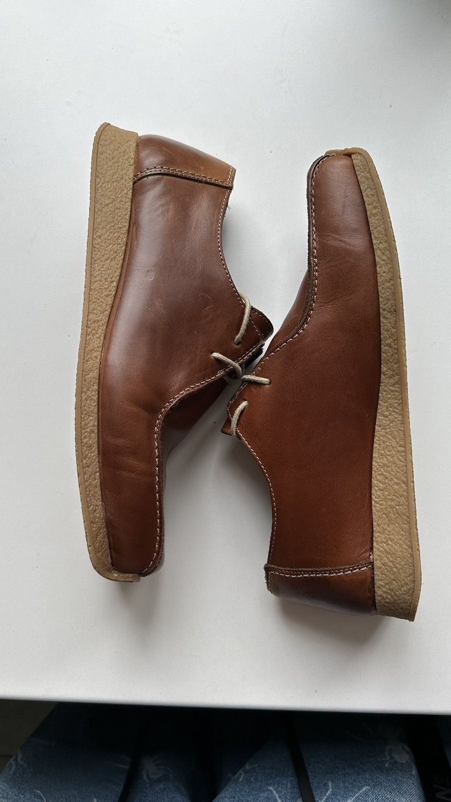 Leather × NEXT Next Rare Brown Leather Shoes MM6 Style Size 43 Portugal Size US 9.5 / EU 42-43 - 3 Thumbnail