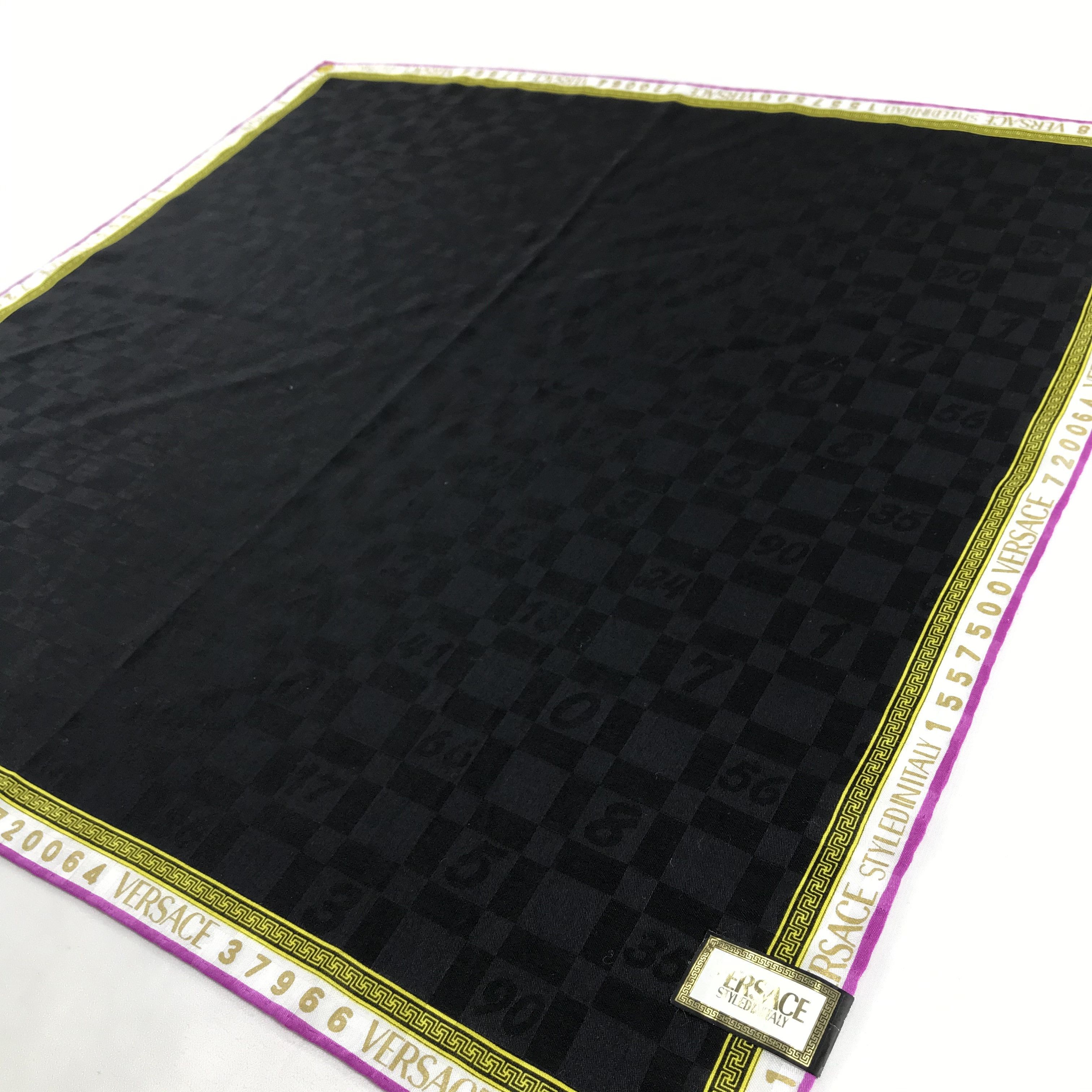 Versace Versace Numbers Handkerchief Neckerchief Bandana H636 Size ONE SIZE - 5 Thumbnail