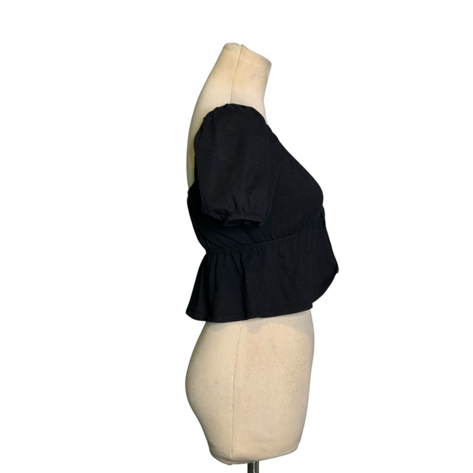 Aritzia Sunday Best black cotton front tie crop blouse size 2XS Size XXS / US 00 / IT 34 - 7 Thumbnail