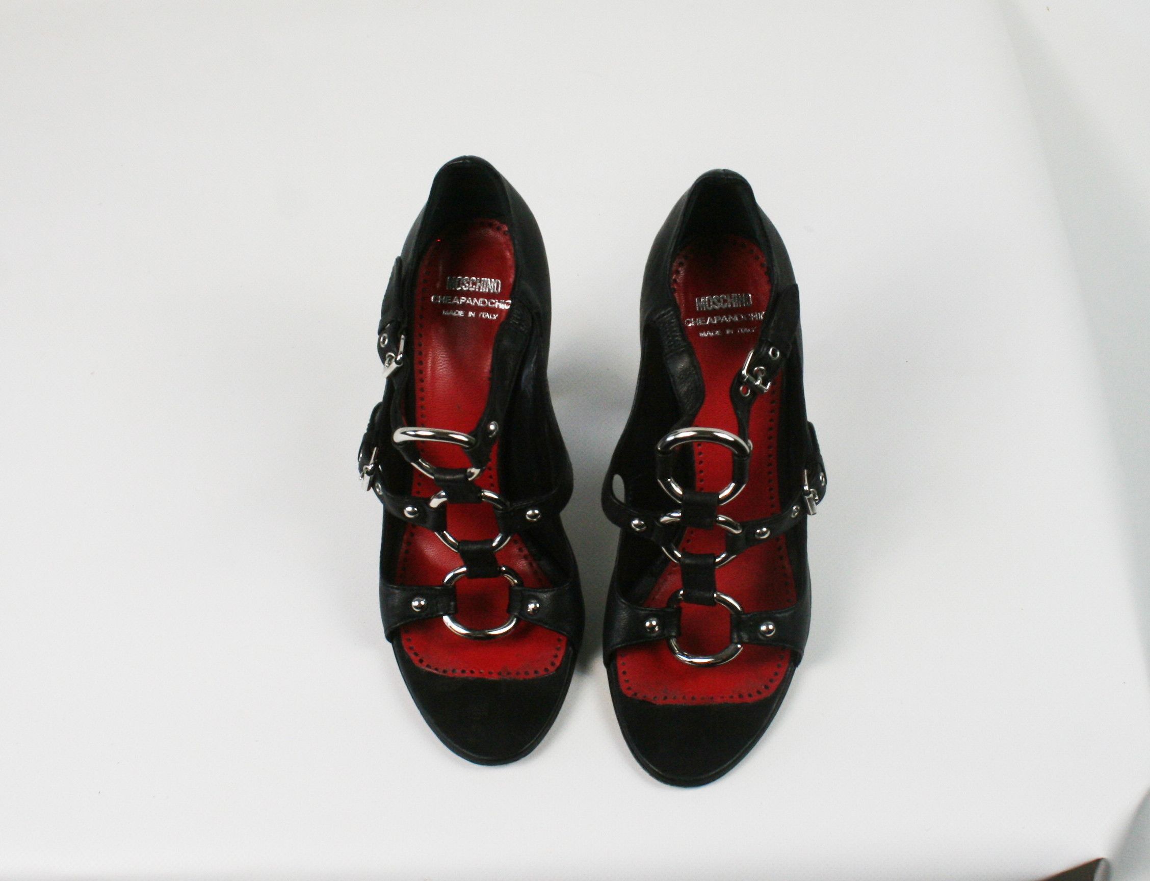 Moschino 00S Y2K Gladiator Heels Vintage Size US 9 / IT 39 - 5 Thumbnail