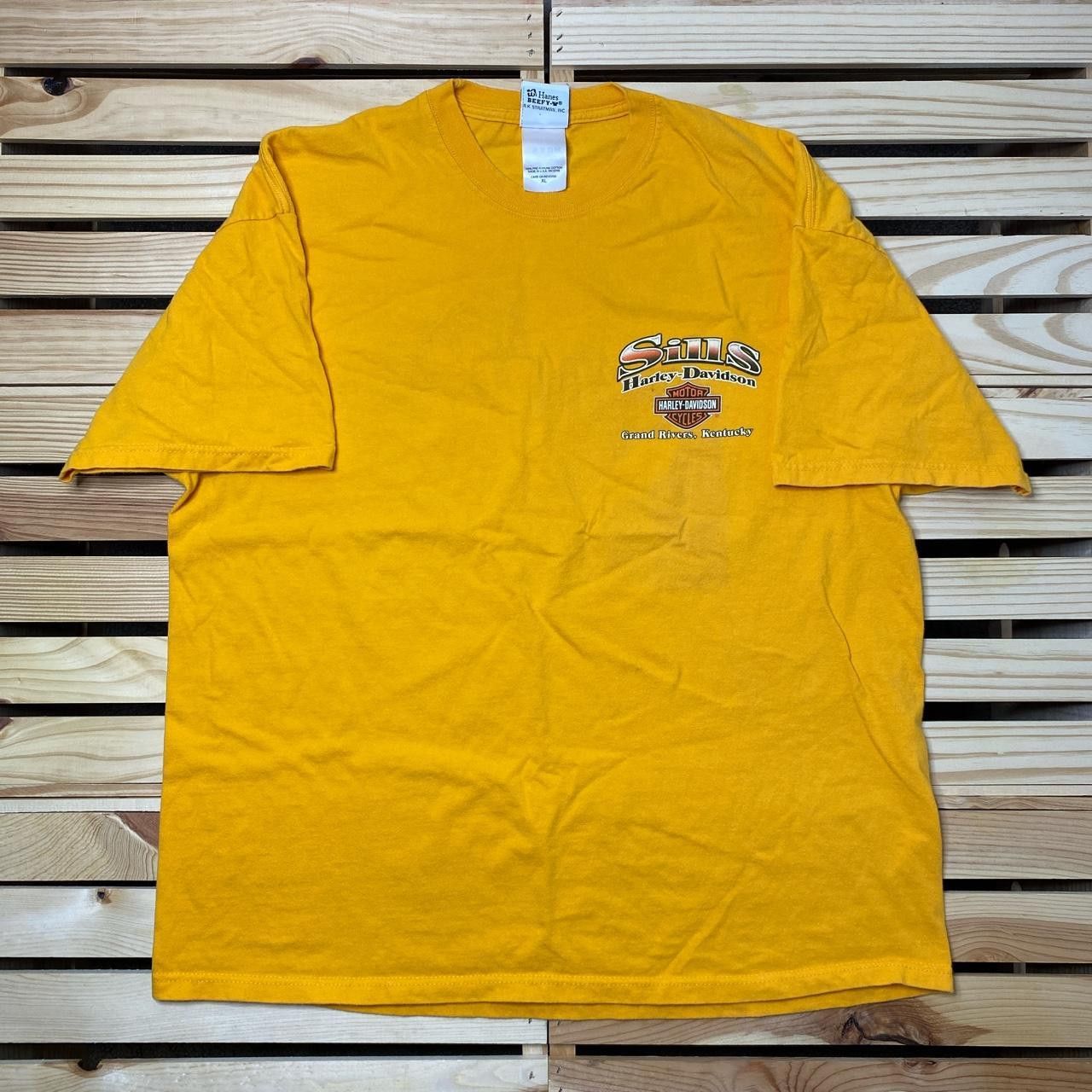 Harley Davidson Vintage Harley Davidson KT 2006 Yellow Biker Tee Size XL Size US XL / EU 56 / 4 - 2 Thumbnail