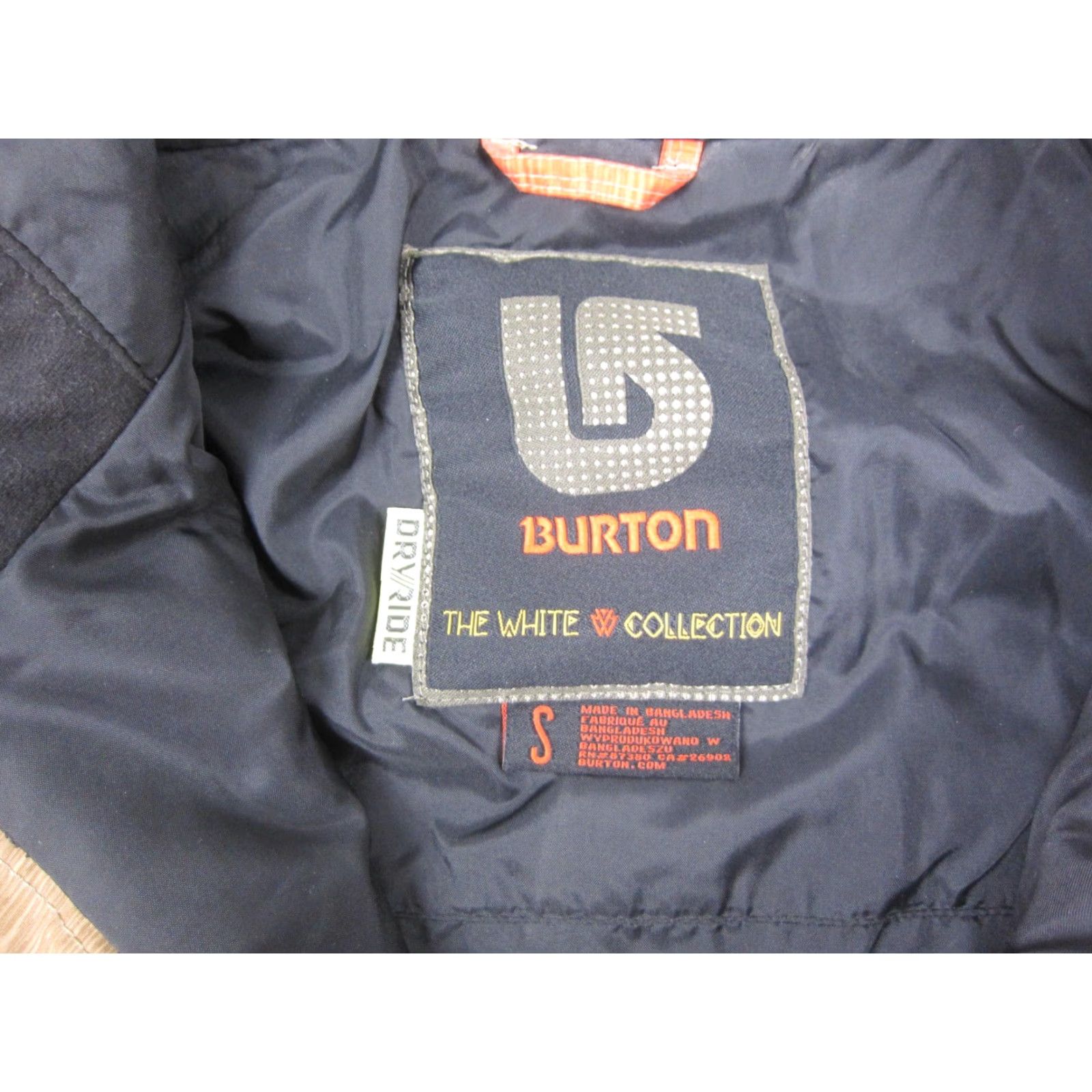 Burton Burton Jacket Mens Small Orange Striped Hooded DryRide Snowboard Ski Windbreaker Lining Polyester Regular-Size Clothing Outdoors Mens Size US S / EU 44-46 / 1 - 6 Thumbnail