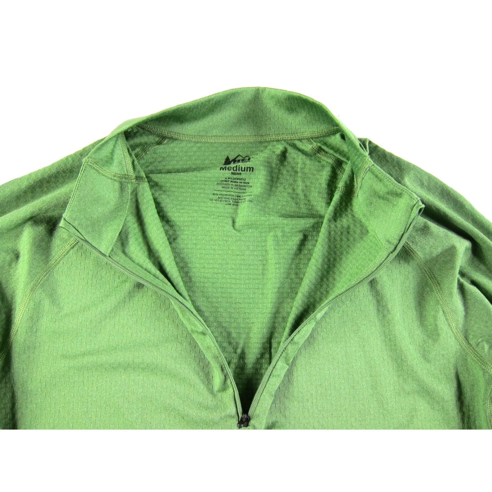 Vintage REI CO-OP Green Stretch 1/4 Zip Mock Neck Long Sleeve Base Layer Shirt Men Med Size US M / EU 48-50 / 2 - 5 Thumbnail