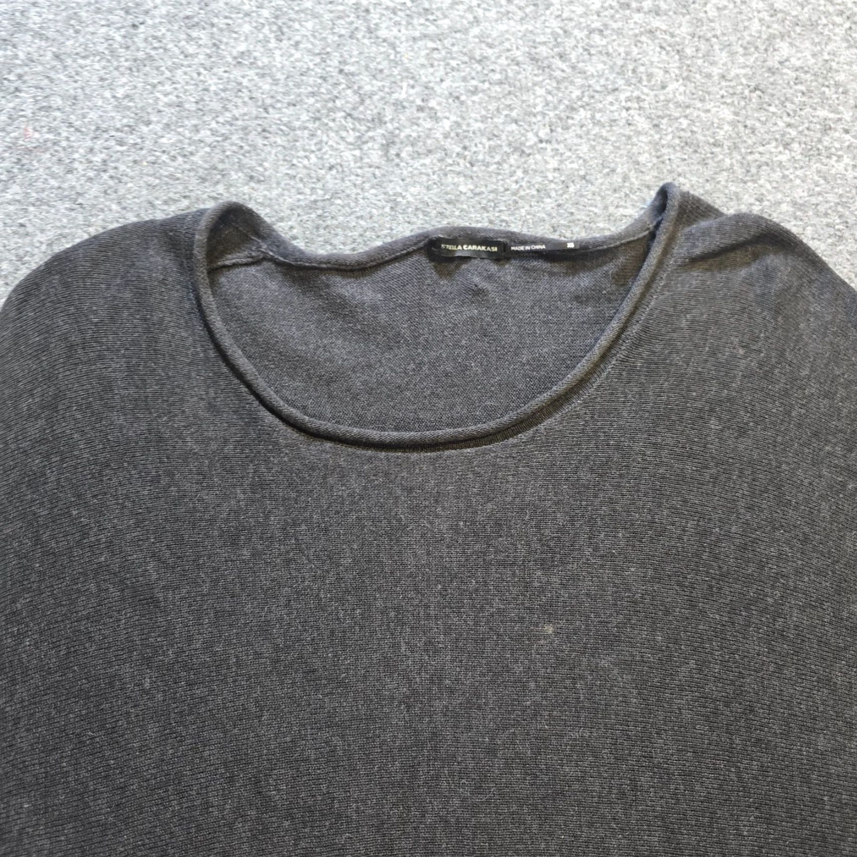 Vintage Stella Carakasi Sweater Women XS Gray Cashmere Blend Beaded Oversize Boxy Pullover Long Sleeve Round Neck Casual Winter Fall Spring Knits Regular Size XS / US 0-2 / IT 36-38 - 2 Thumbnail