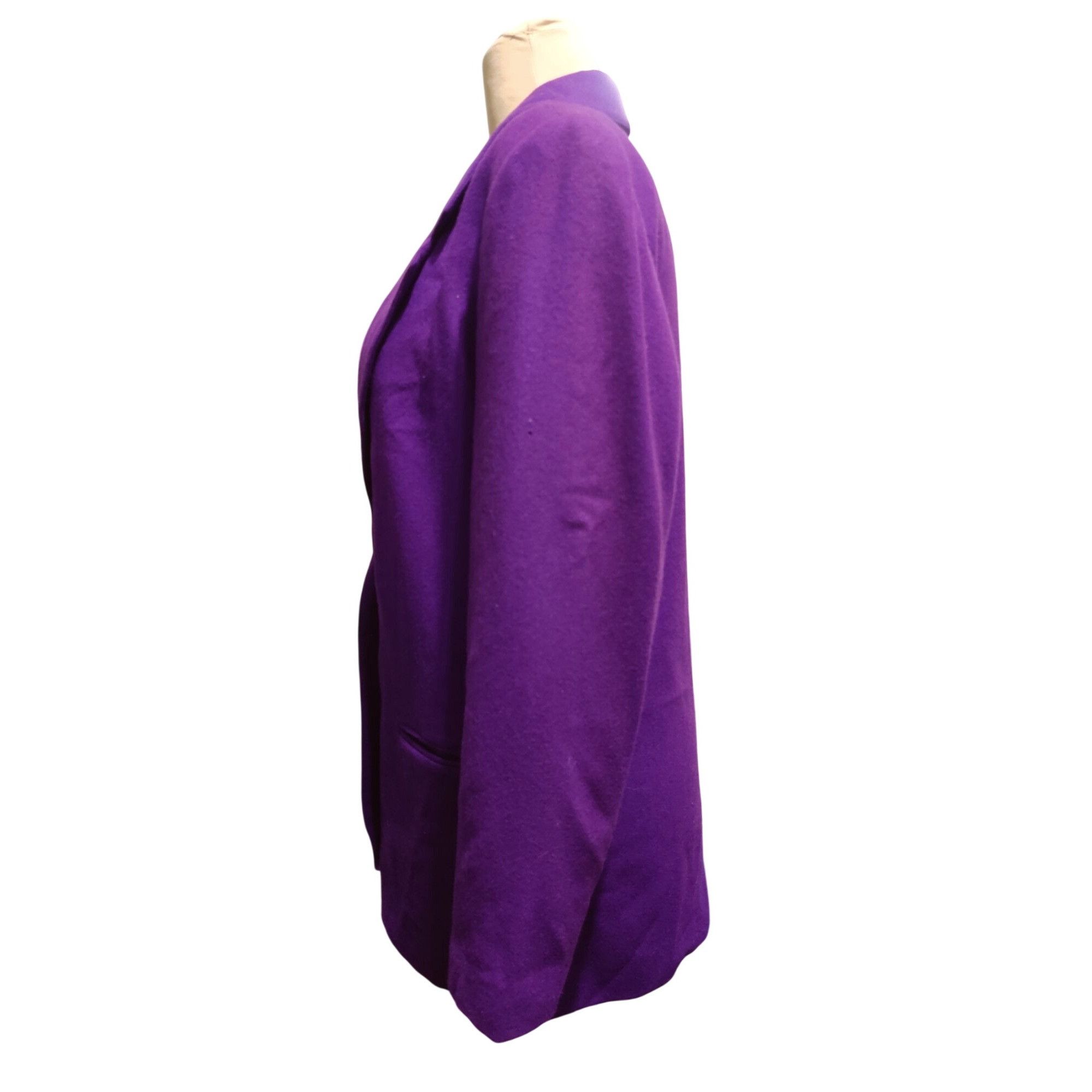 Vintage Vintage Adolfo International 12 Purple Wool Blazer Gold Butt Size XL / US 12-14 / IT 48-50 - 11 Thumbnail