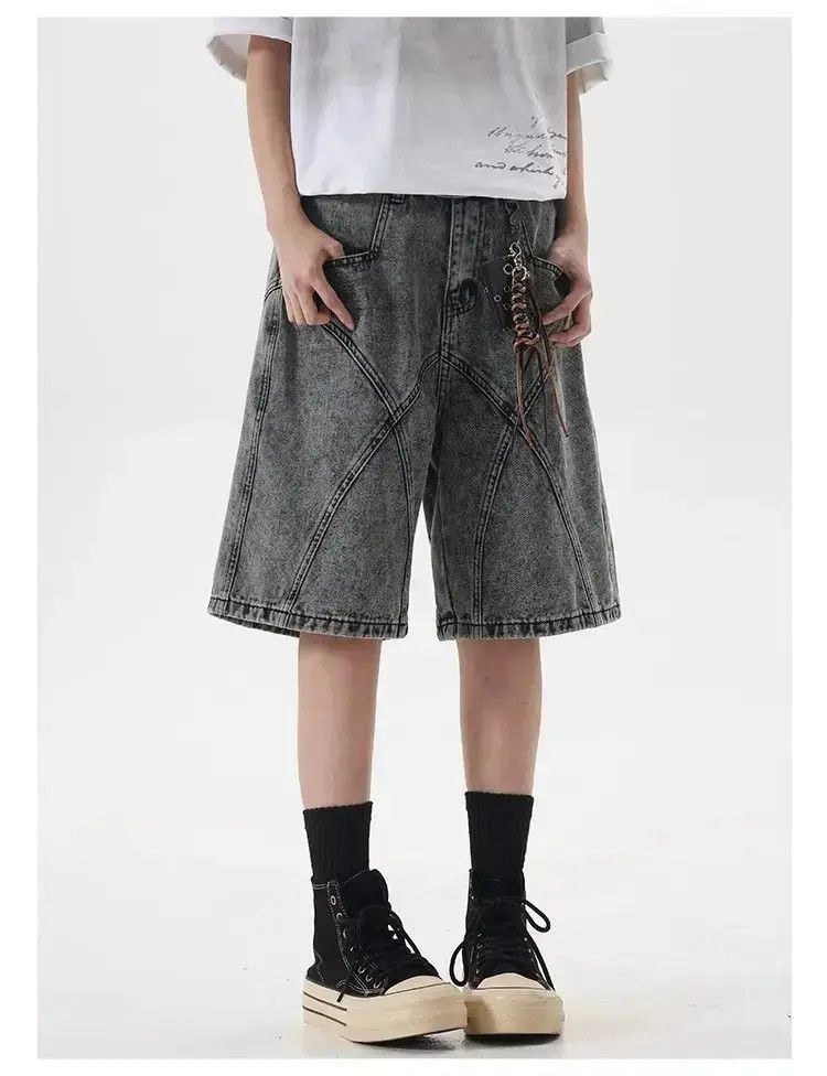 Japanese Brand Retro structured loose denim shorts Size US 32 / EU 48 - 6 Thumbnail