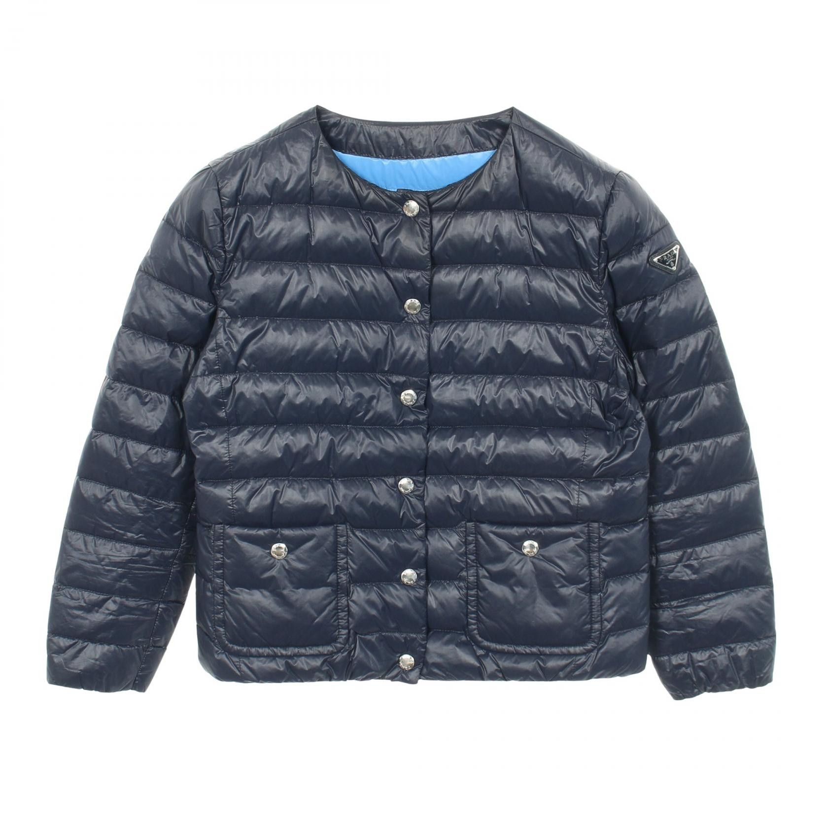 Prada Prada Prada Triangle Logo Down Jacket Textile Outerwear DUTY FREE for USA Size ONE SIZE - 1 Thumbnail