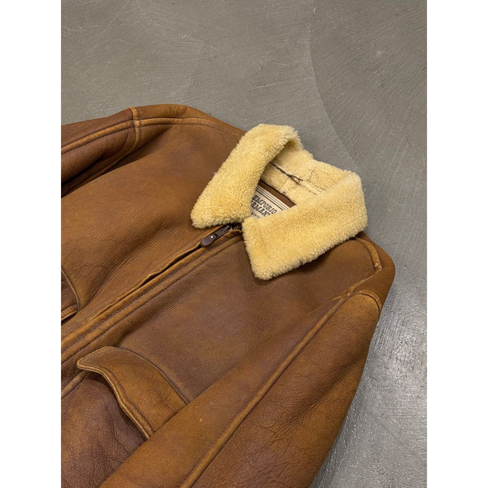 Giorgio Armani 1990s Emporio Armani shearling flight jacket Size US XL / EU 56 / 4 - 4 Thumbnail