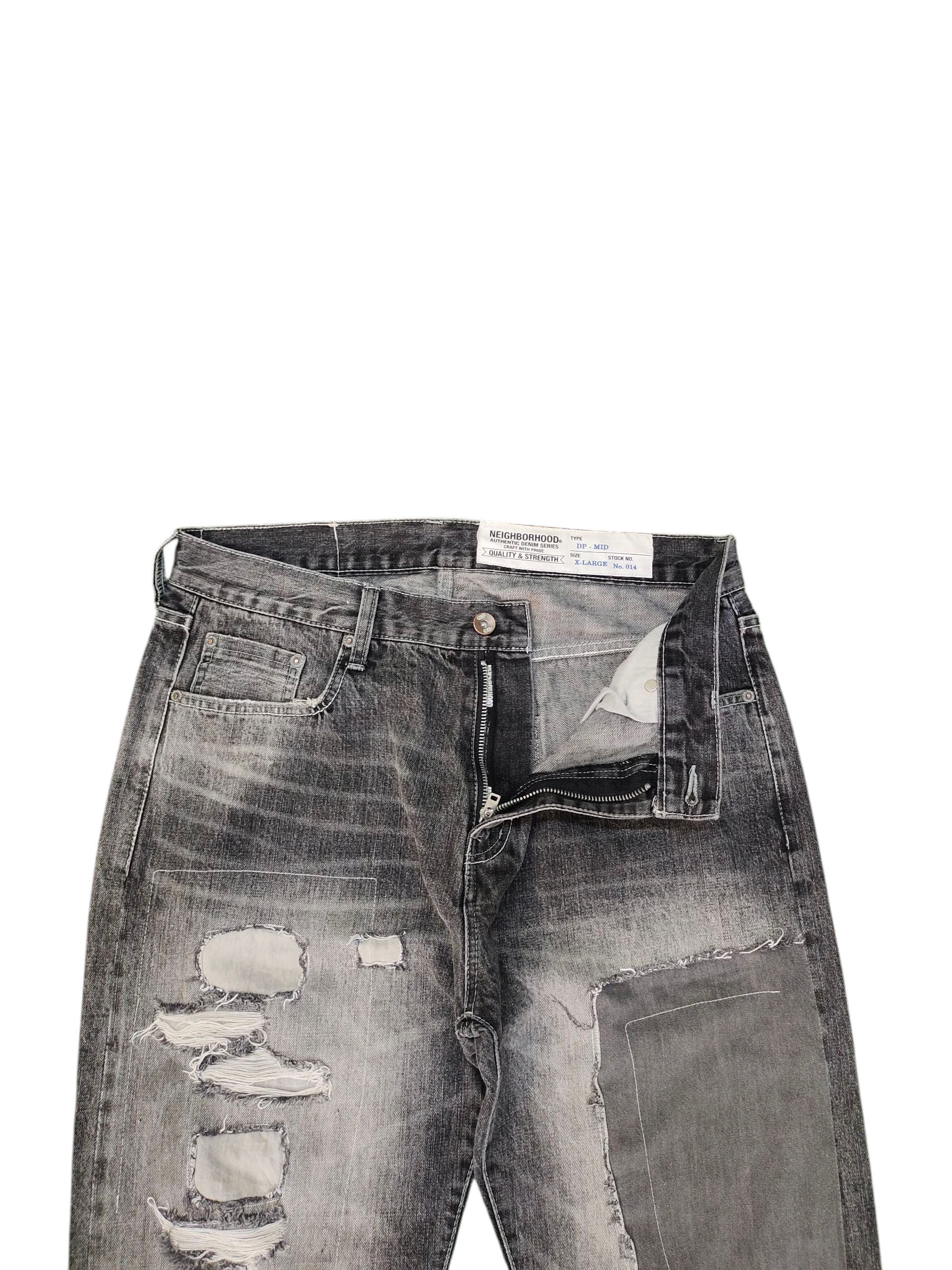 Neighborhood × Wtaps Neighborhood Dp-Mid Selvedge Patchwork Distress Denim Jeans Size US 34 / EU 50 - 7 Thumbnail