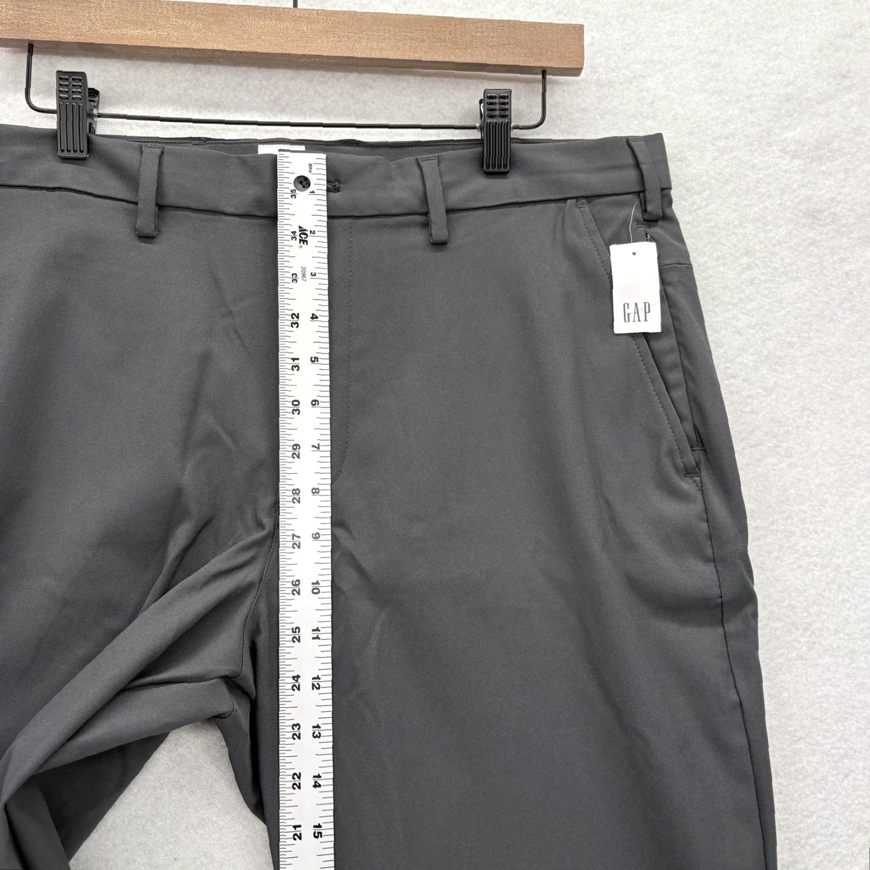 Gap Gap Pants Mens 36x32 Gray Slim Tech GapFlex Quick Dry Moisture Wicking Travel Chino Flat Front Pockets Tapered Size US 36 / EU 52 - 7 Thumbnail