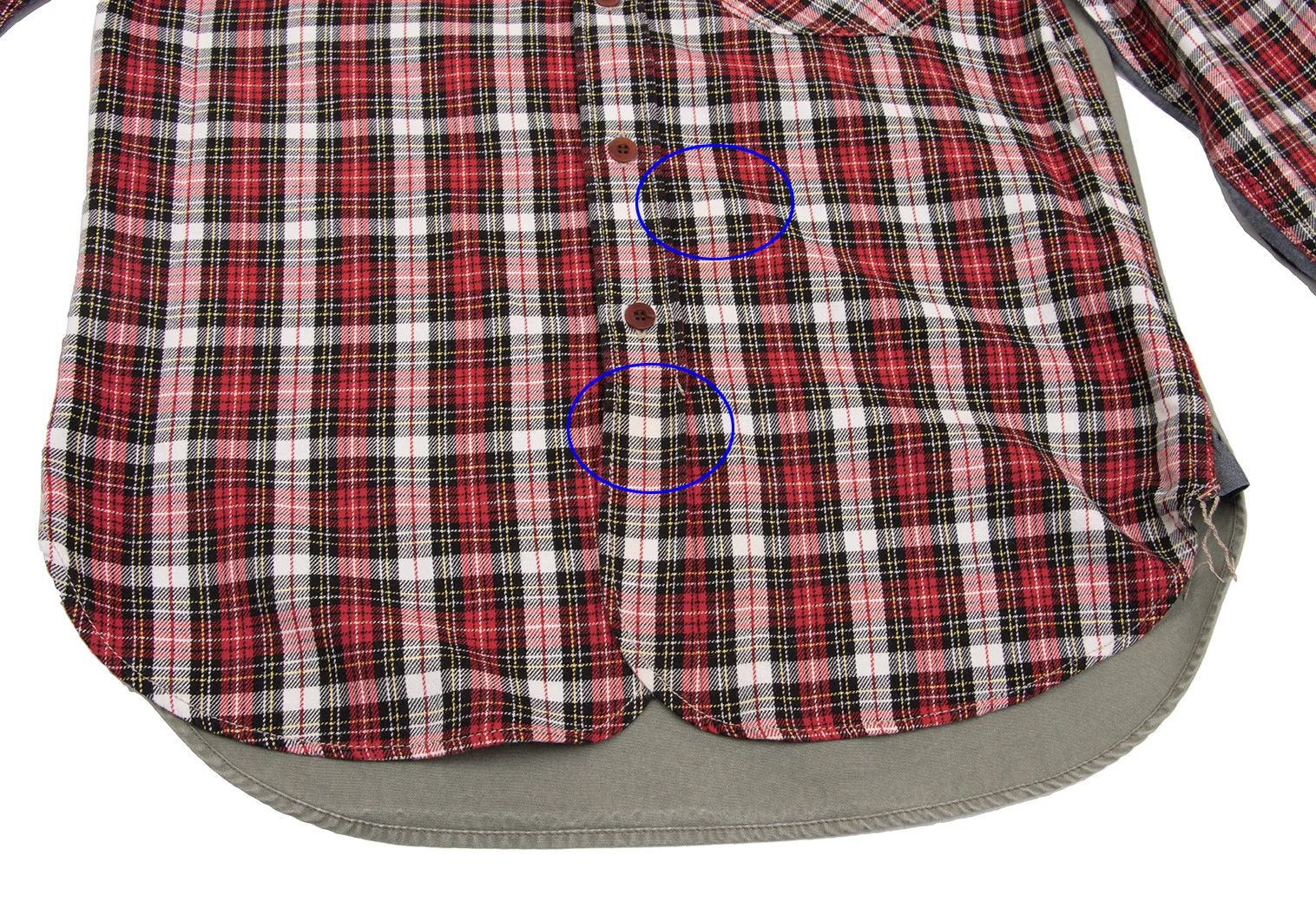 Junya Watanabe Elbow Patch Check Shirt in Red, White, and Khaki Size US S / EU 44-46 / 1 - 9 Thumbnail