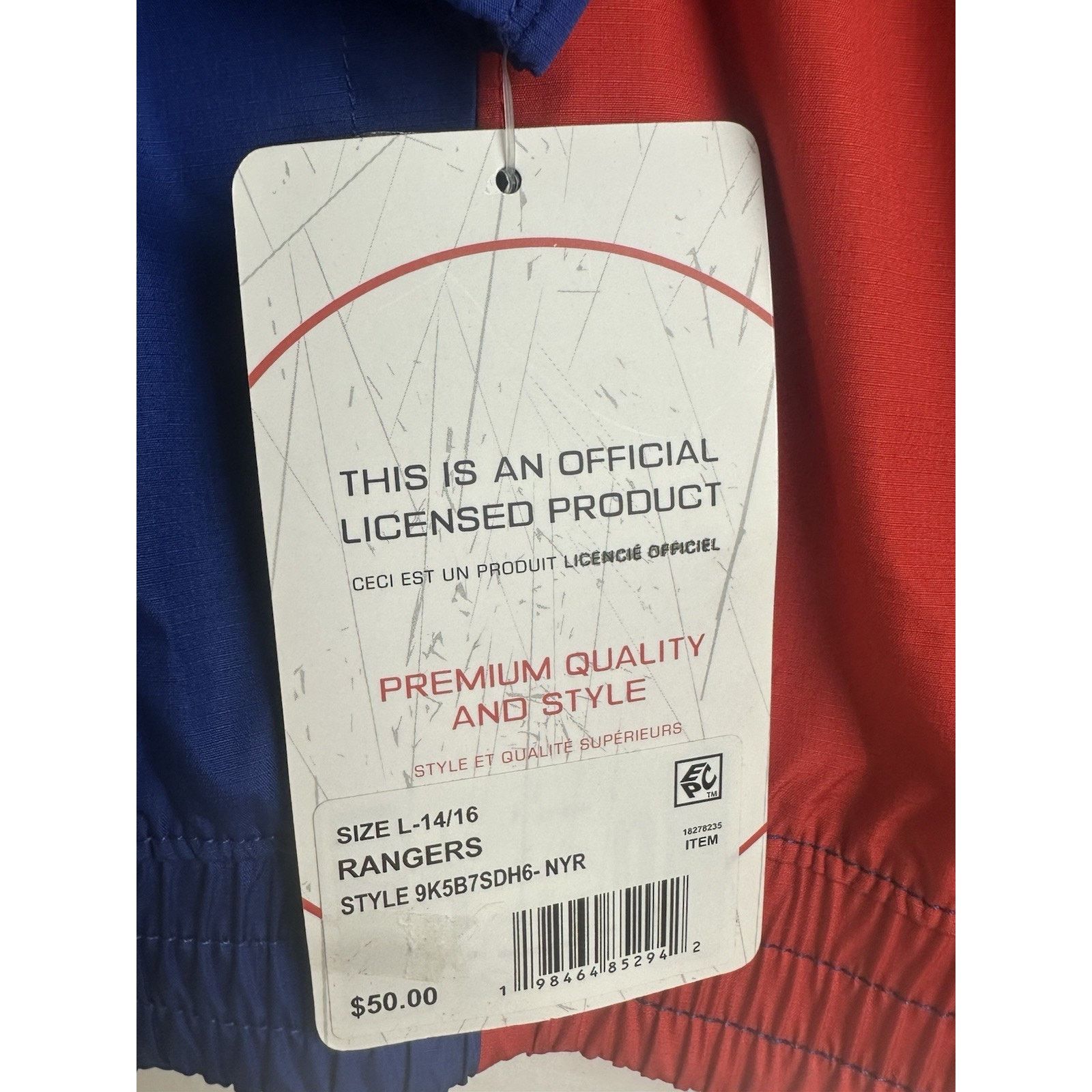 NHL NWT NHL Apparel Youth Size L (8) New York Rangers - MSRP $50 Size ONE SIZE - 3 Thumbnail