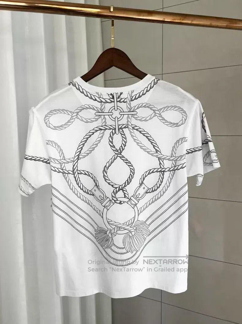 Hermes Hermes Rope Pattern Printed T-Shirt Size XXS / US 00 / IT 34 - 2 Thumbnail