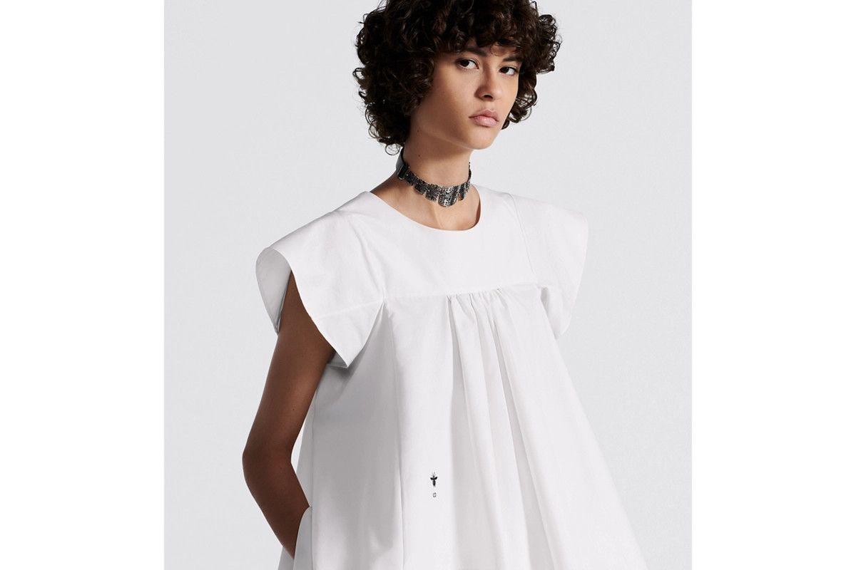 Dior o1bcso1str0225 Huipil Inspired Blouse in Ecru Size M / US 6-8 / IT 42-44 - 6 Thumbnail