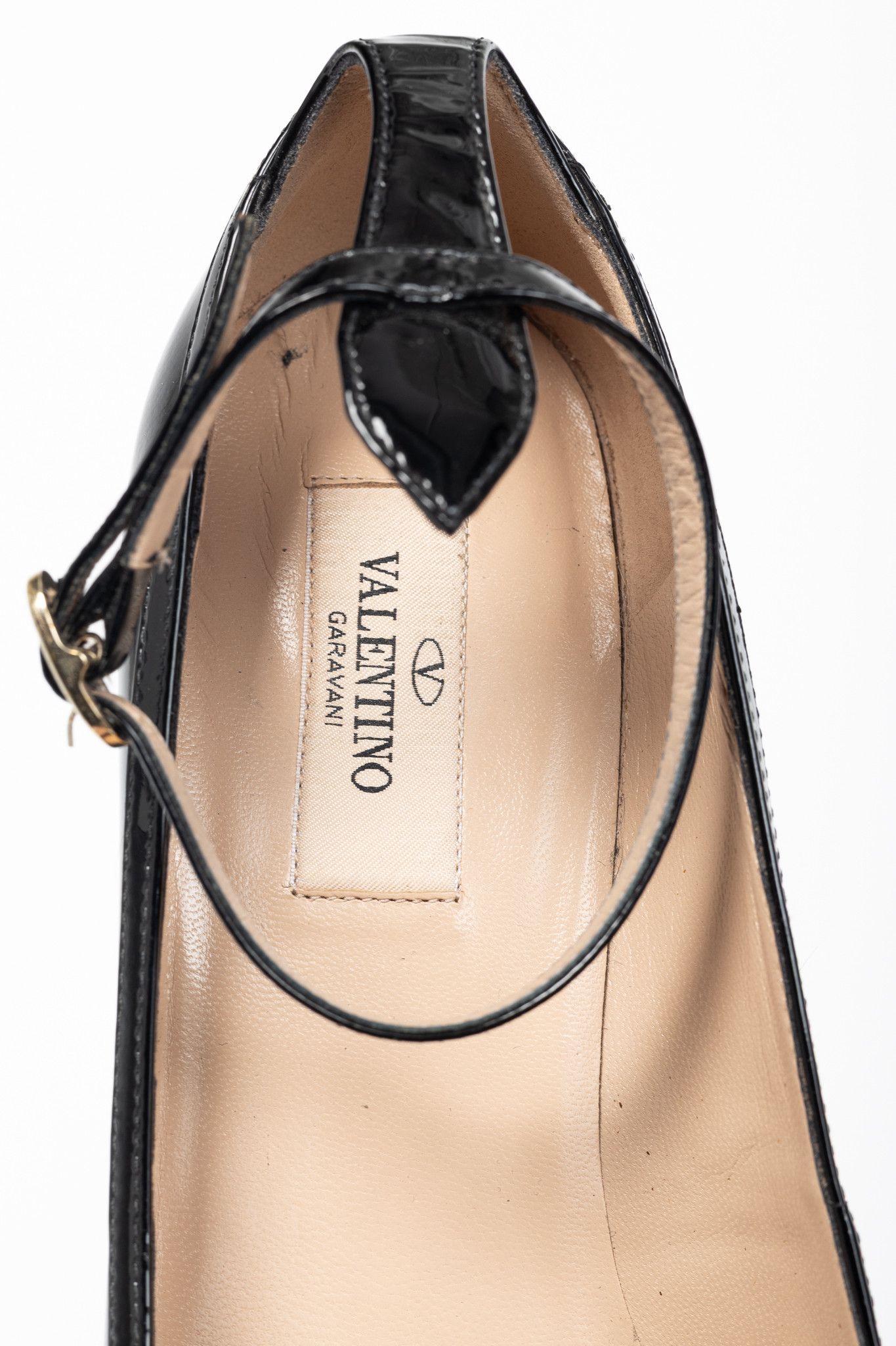 Valentino Valentino Garavani Nero Patent-Leather Mary-Jane Pumps Size US 8.5 / IT 38.5 - 10 Thumbnail